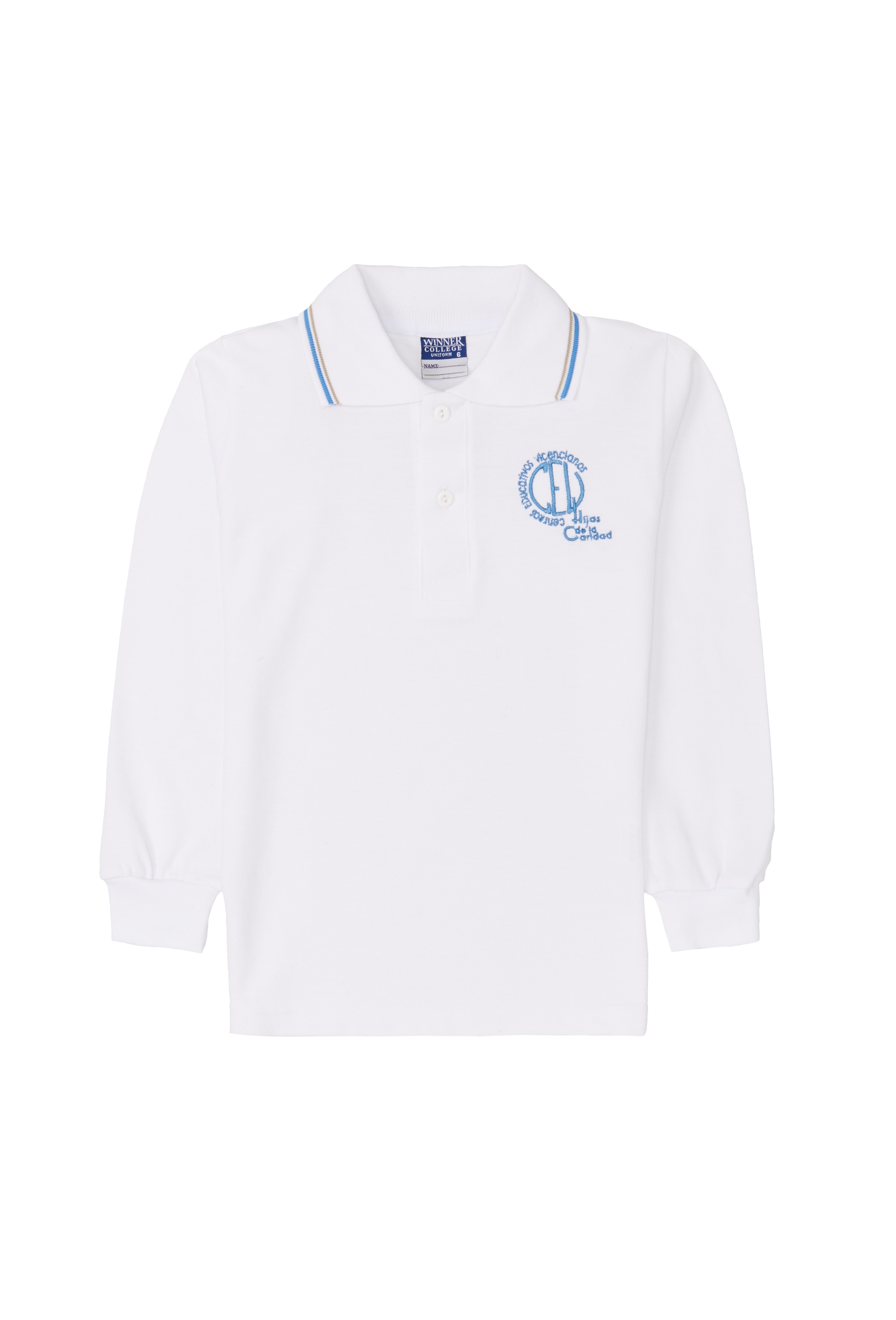 Polo de uniforme - RUISELL - Blanco Blanco-1