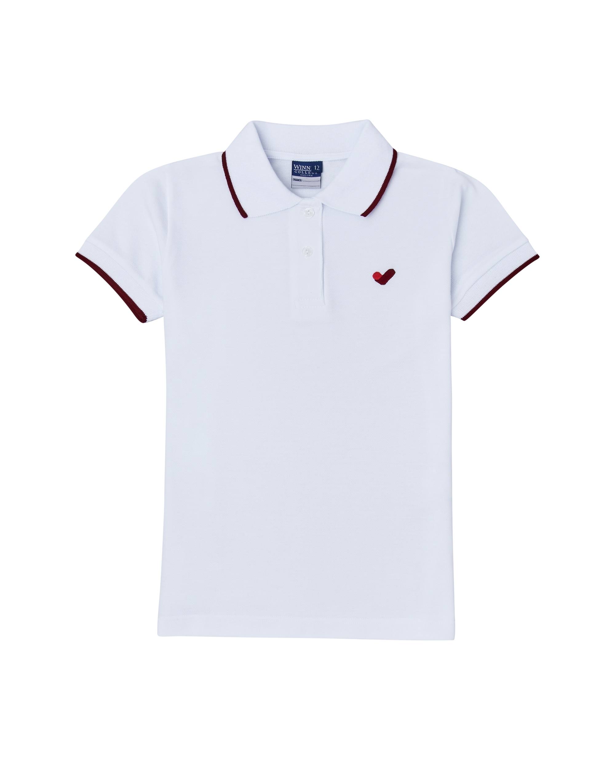 Imagen 0 de Polo uniforme de niña Blanco