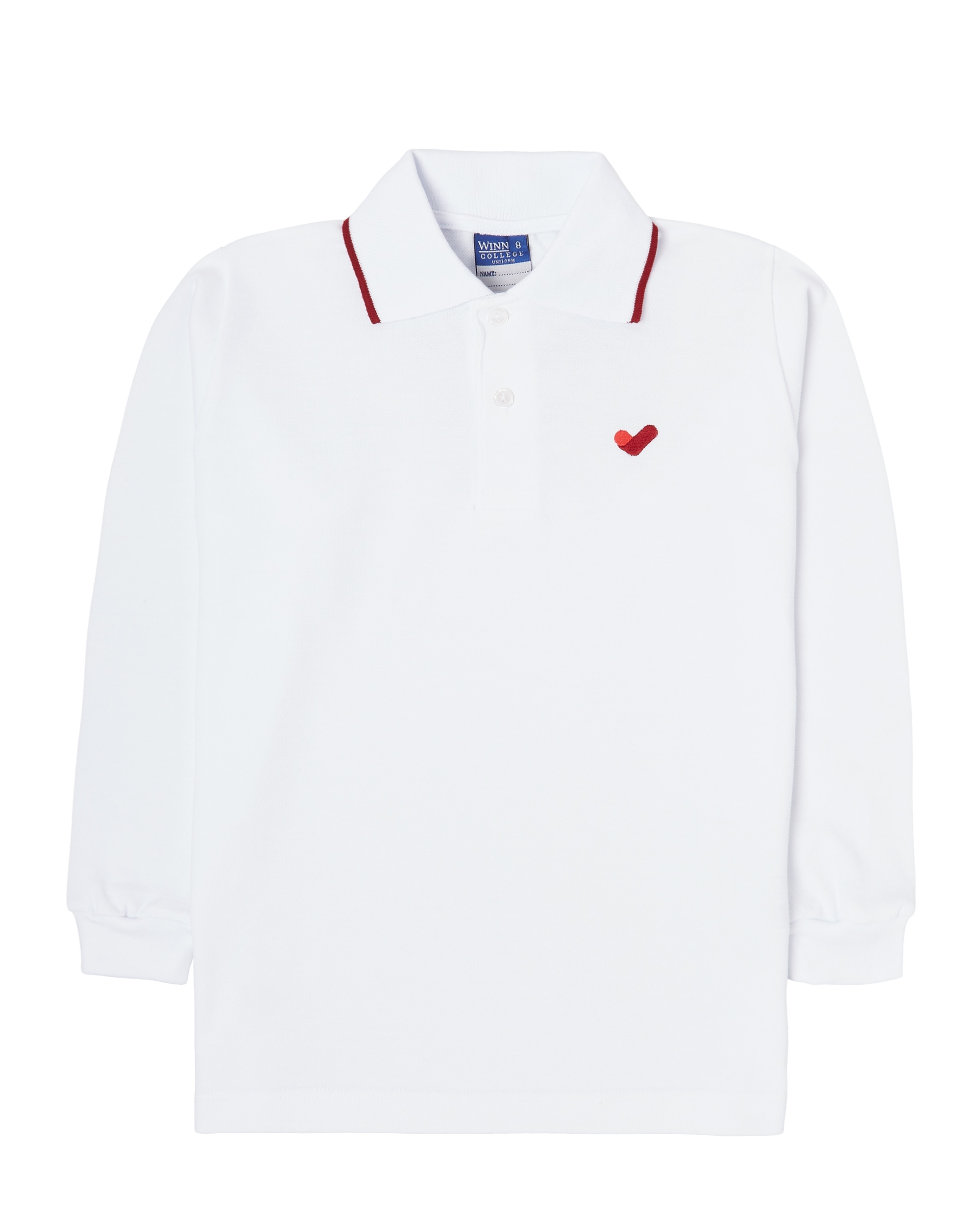 Imagen 0 de Polo de uniforme blanco y granate Granate