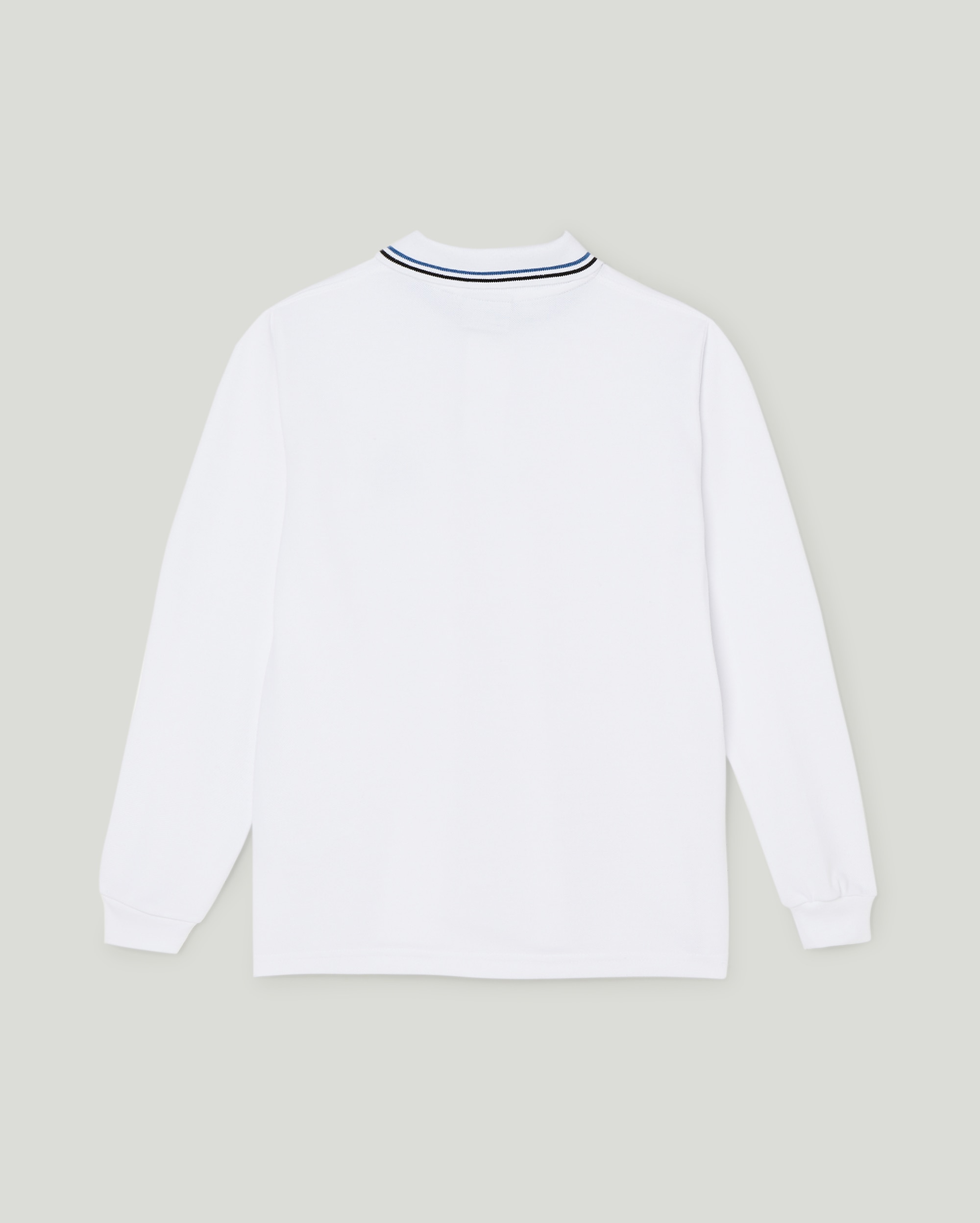 Polo manga larga de uniforme - DELMAPUNTO - Blanco Blanco-2