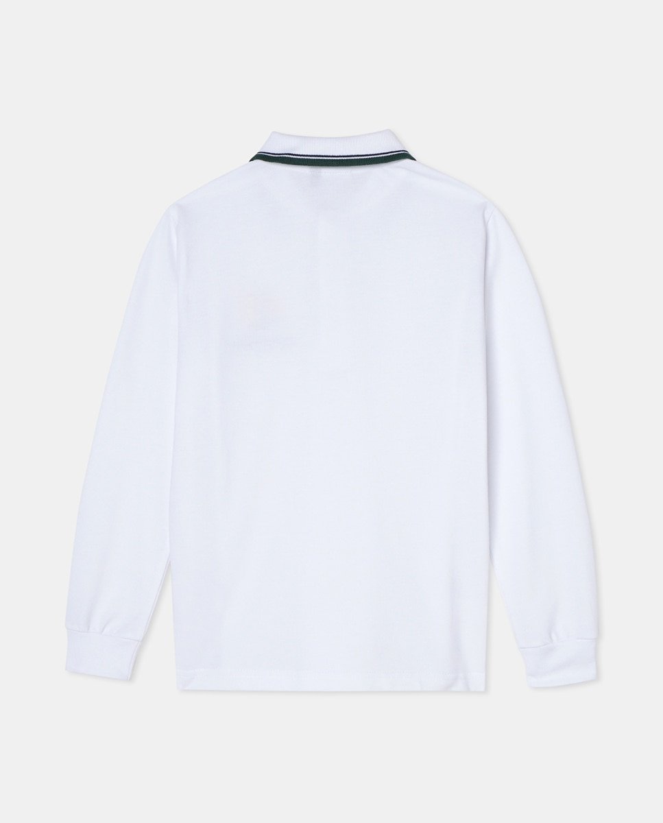Polo manga larga de colegio - Kids El Corte Inglés - Blanco Blanco-2