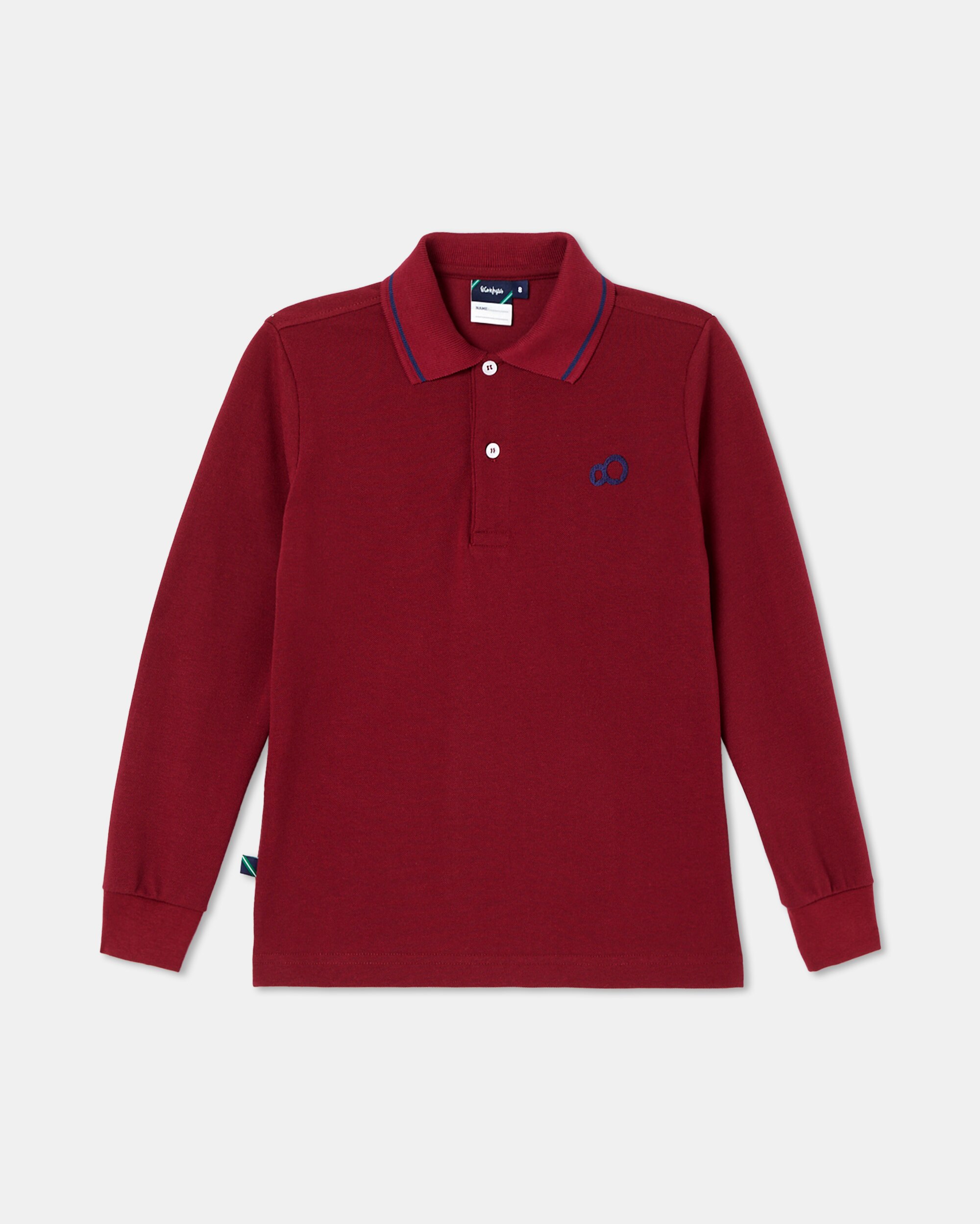 Imagen 0 de Polo de manga larga de colegio Granate
