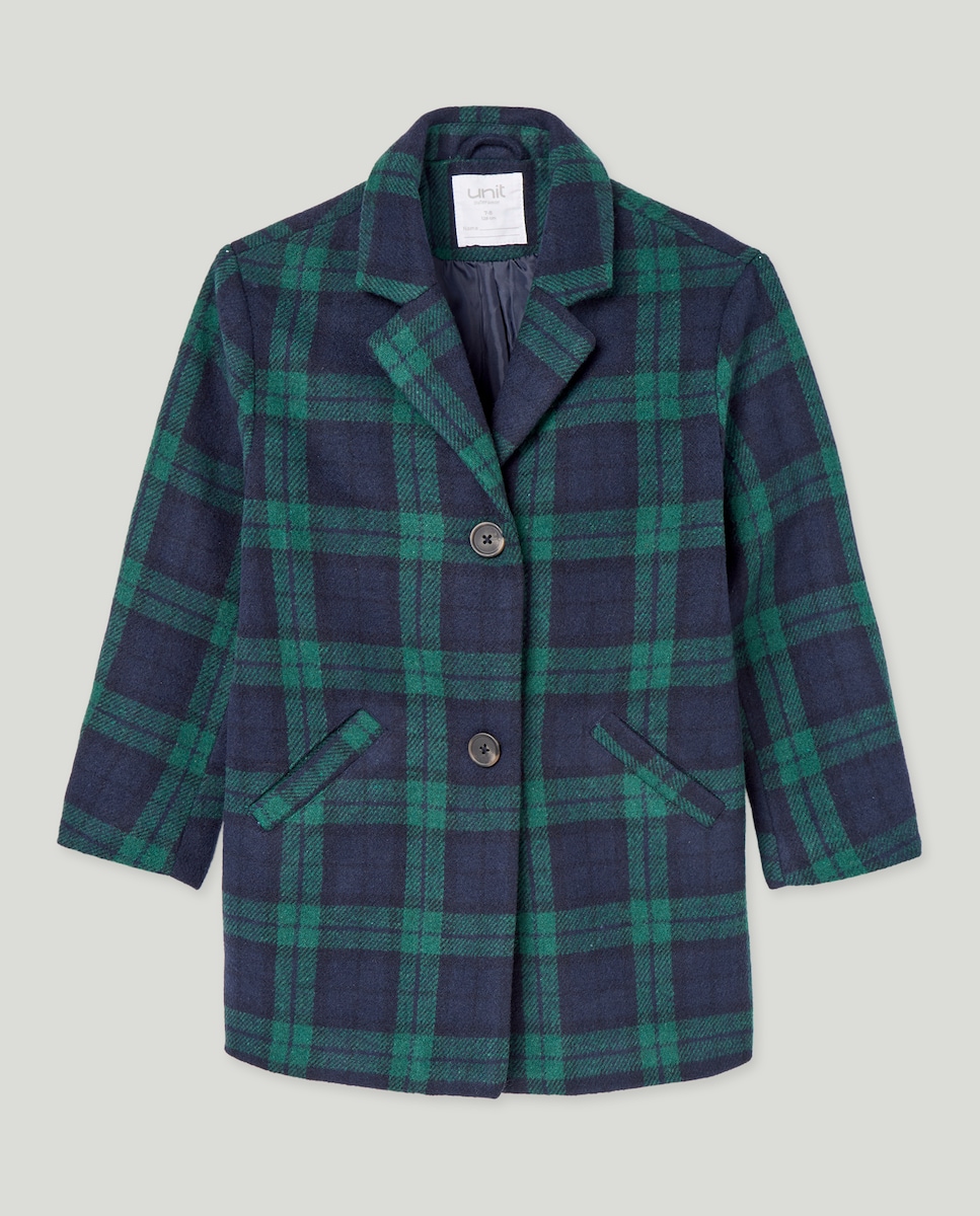 Abrigo niña cuedros Azul marino-1