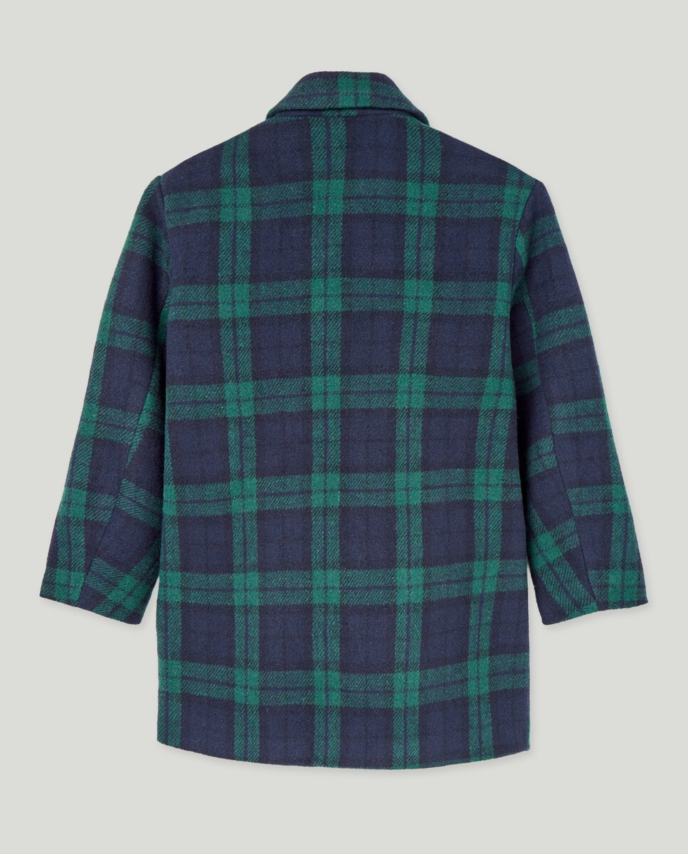 Abrigo niña cuedros Azul marino-2