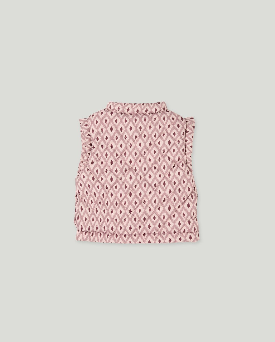 Chaleco bebé acolchado forrado 220 Rosa palo-2