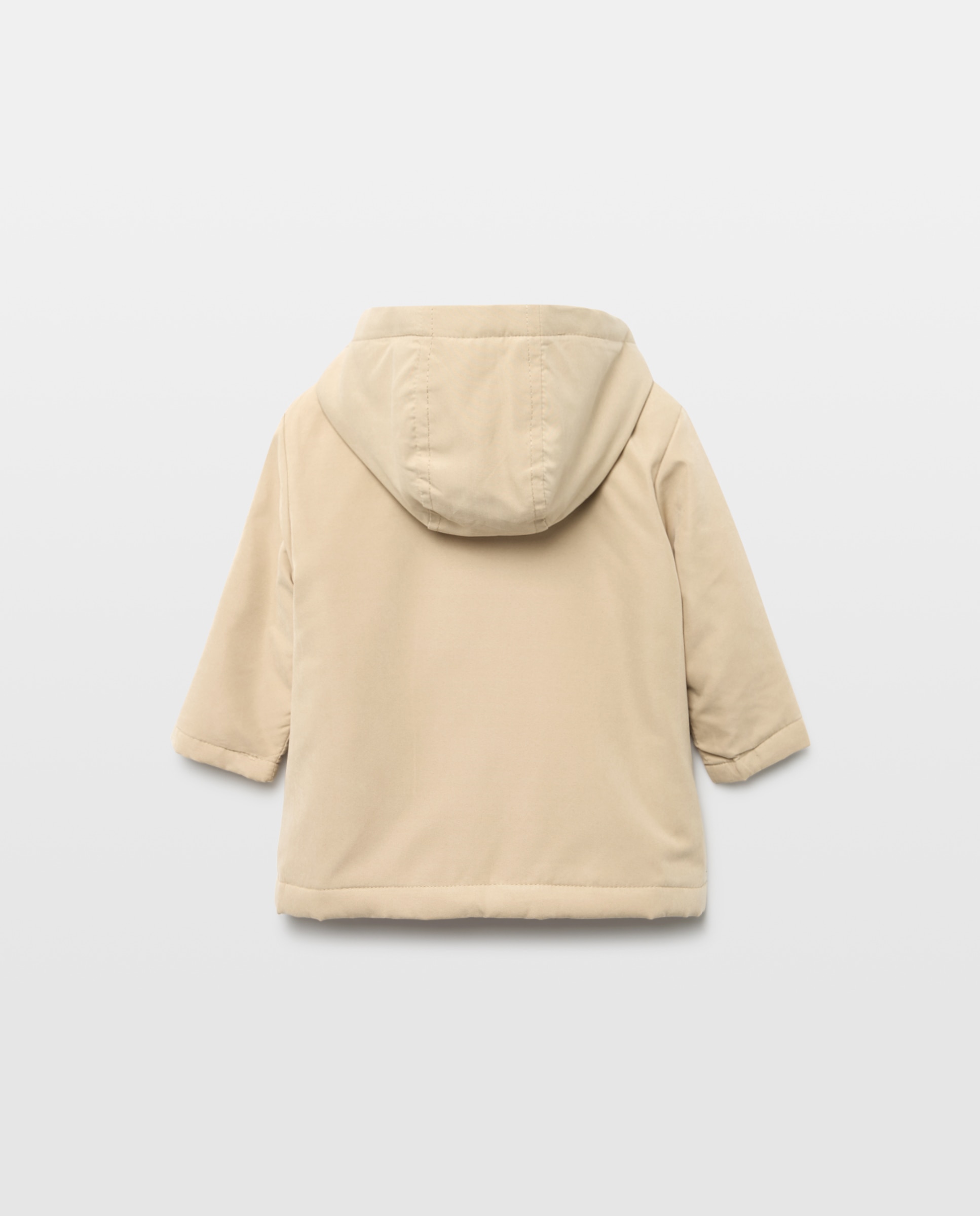 Gabardina bebé niña liso Beige-2
