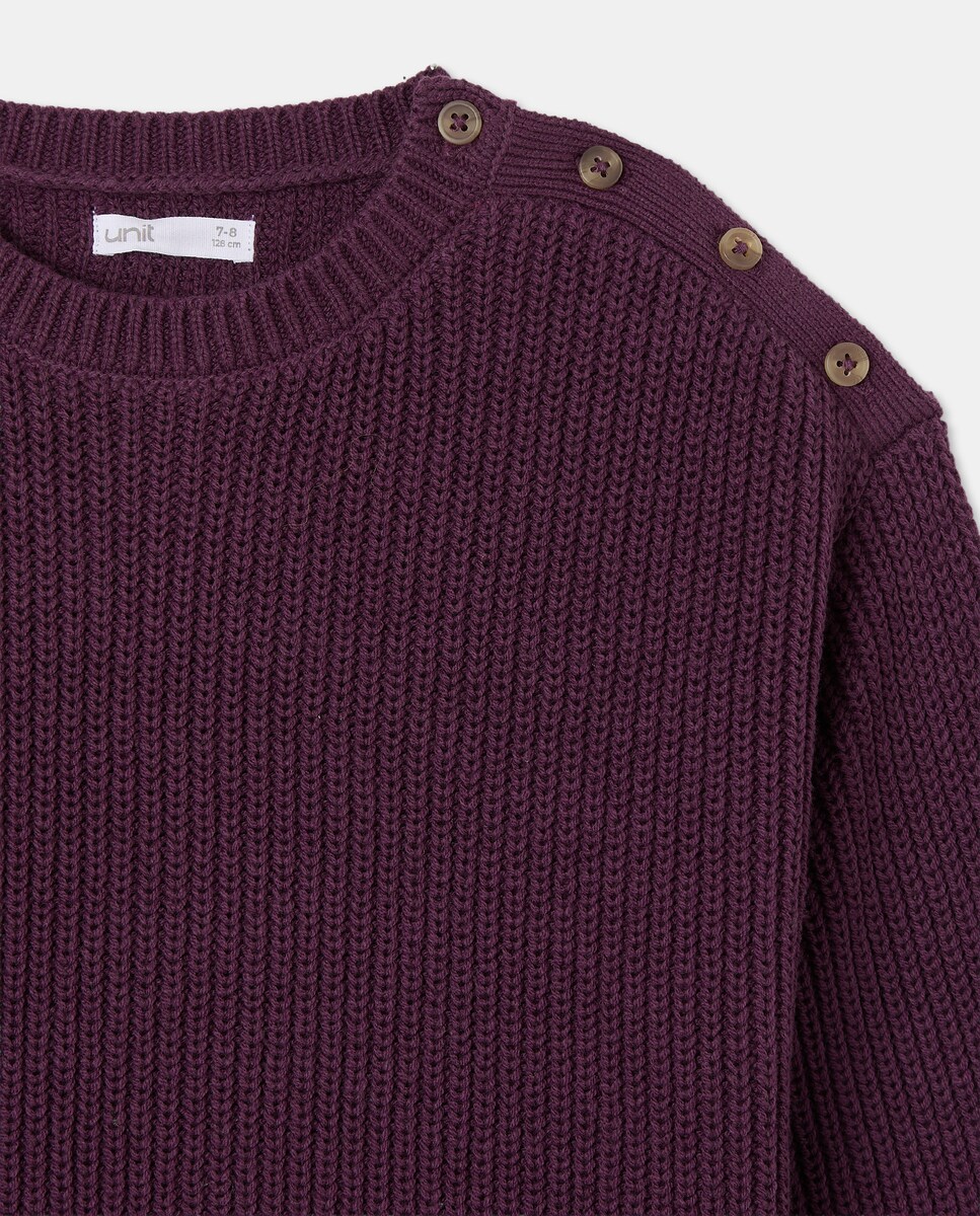 Jersey niña botones hombro Purpura-3