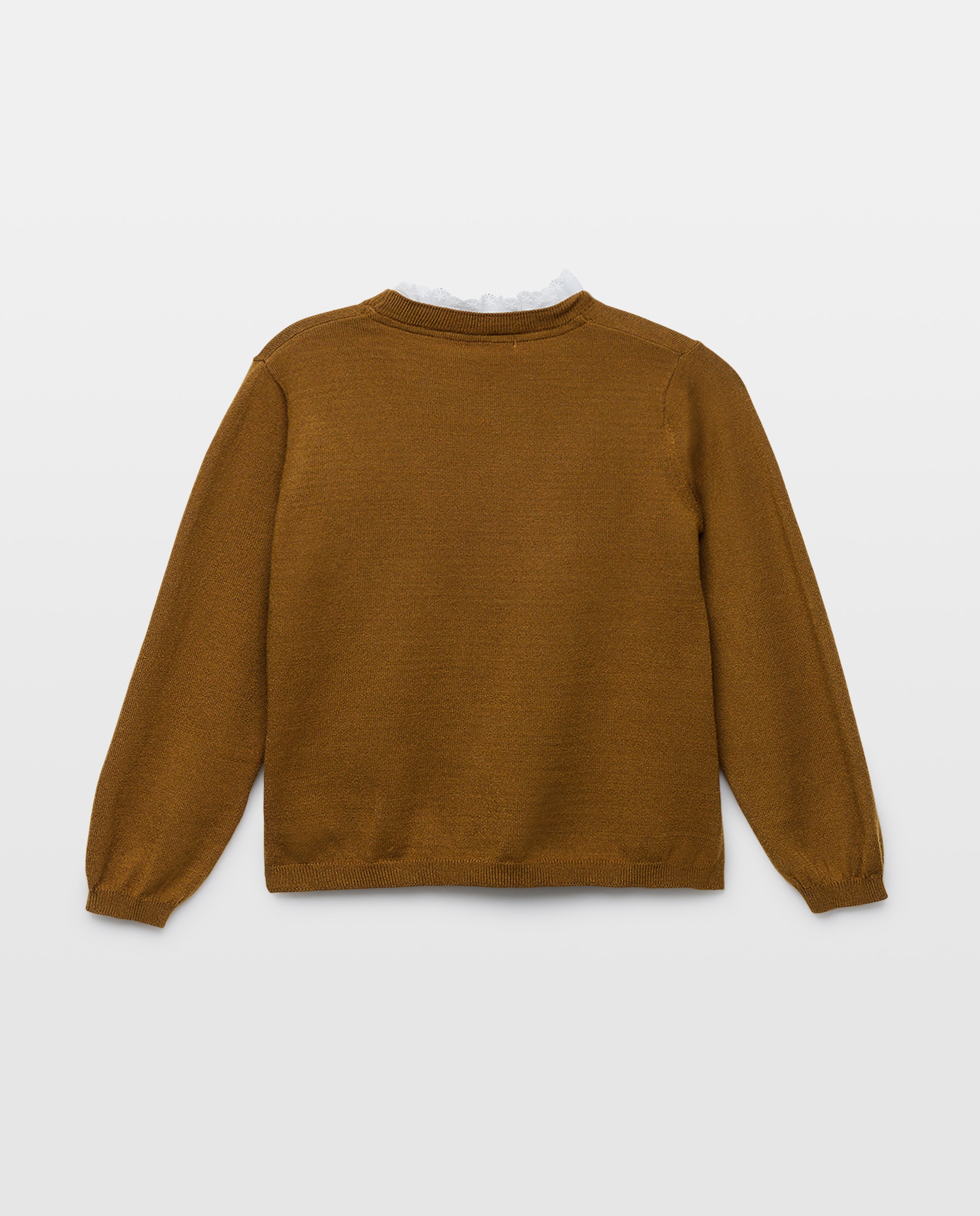 Jersey niña cuello puntilla 730 Camel-2