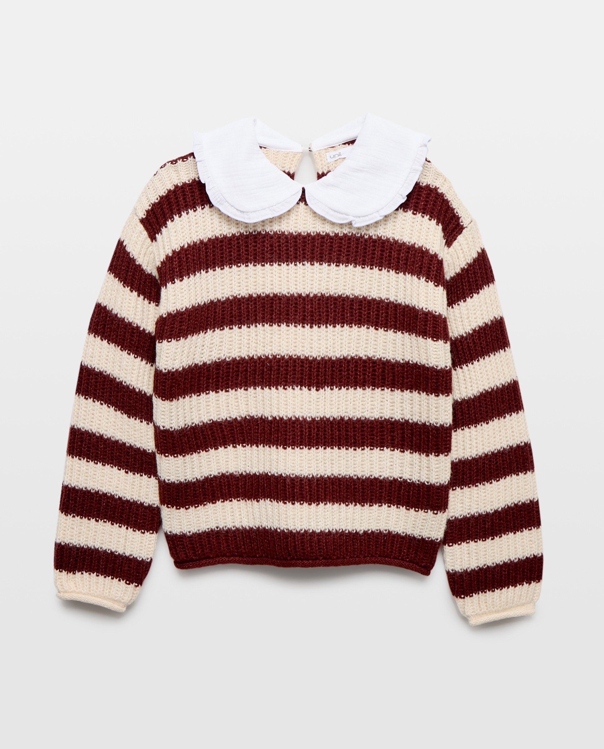 Imagen 0 de Jersey niña rayas anchas con cuello