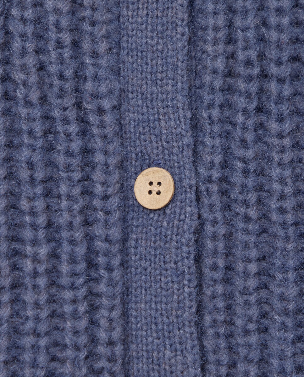 Chaqueta niña punto grueso 400 Azul-3