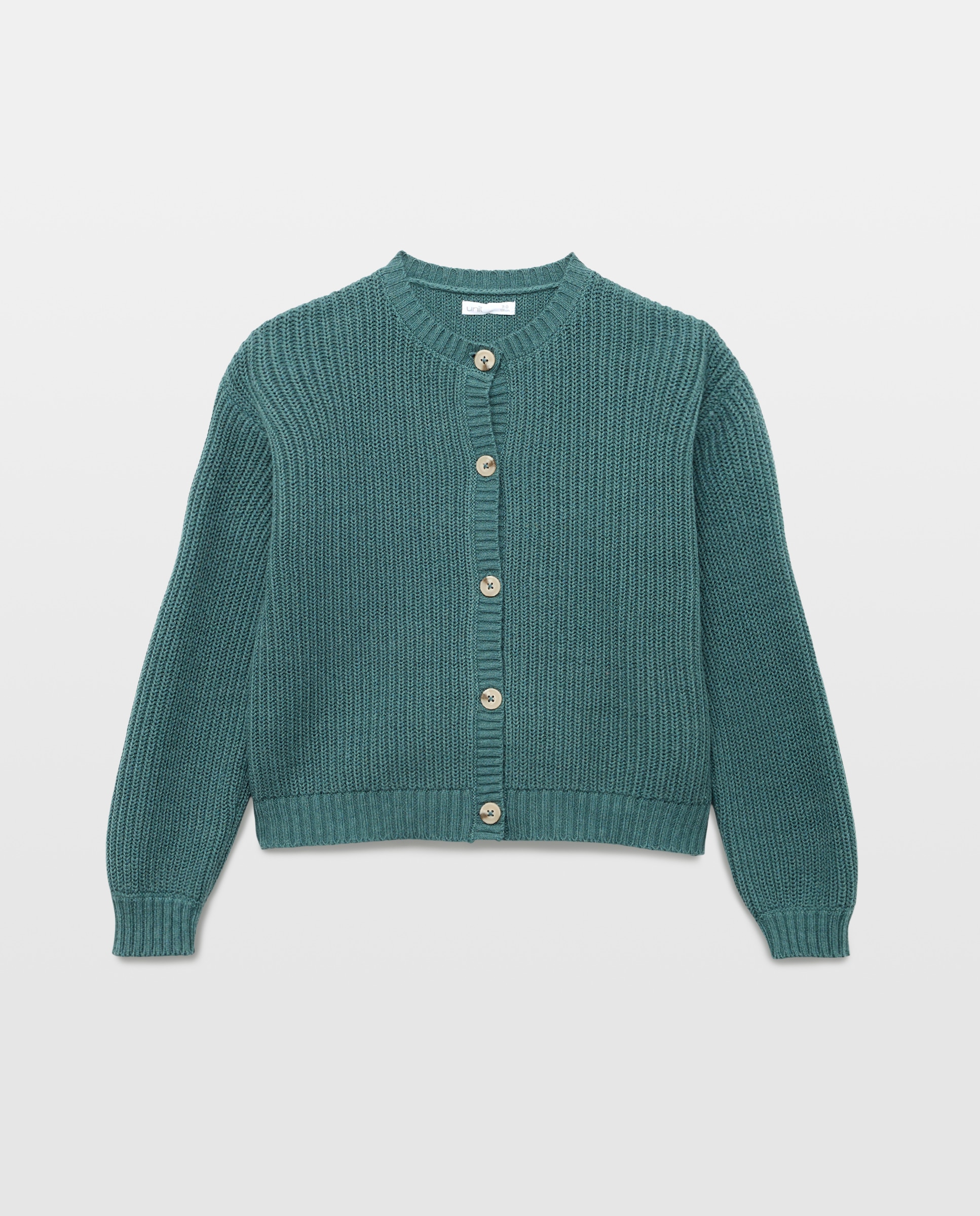 Chaqueta niña cuello caja Verde-1