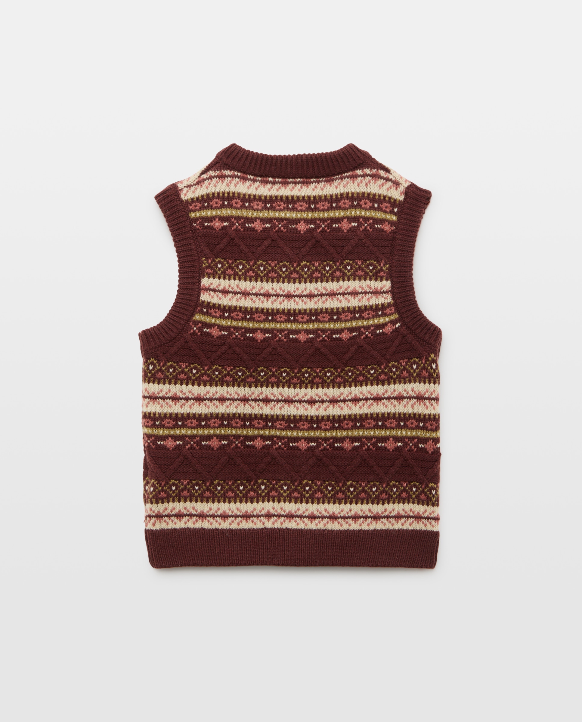Chaleco niña jacquard Azafrán-2