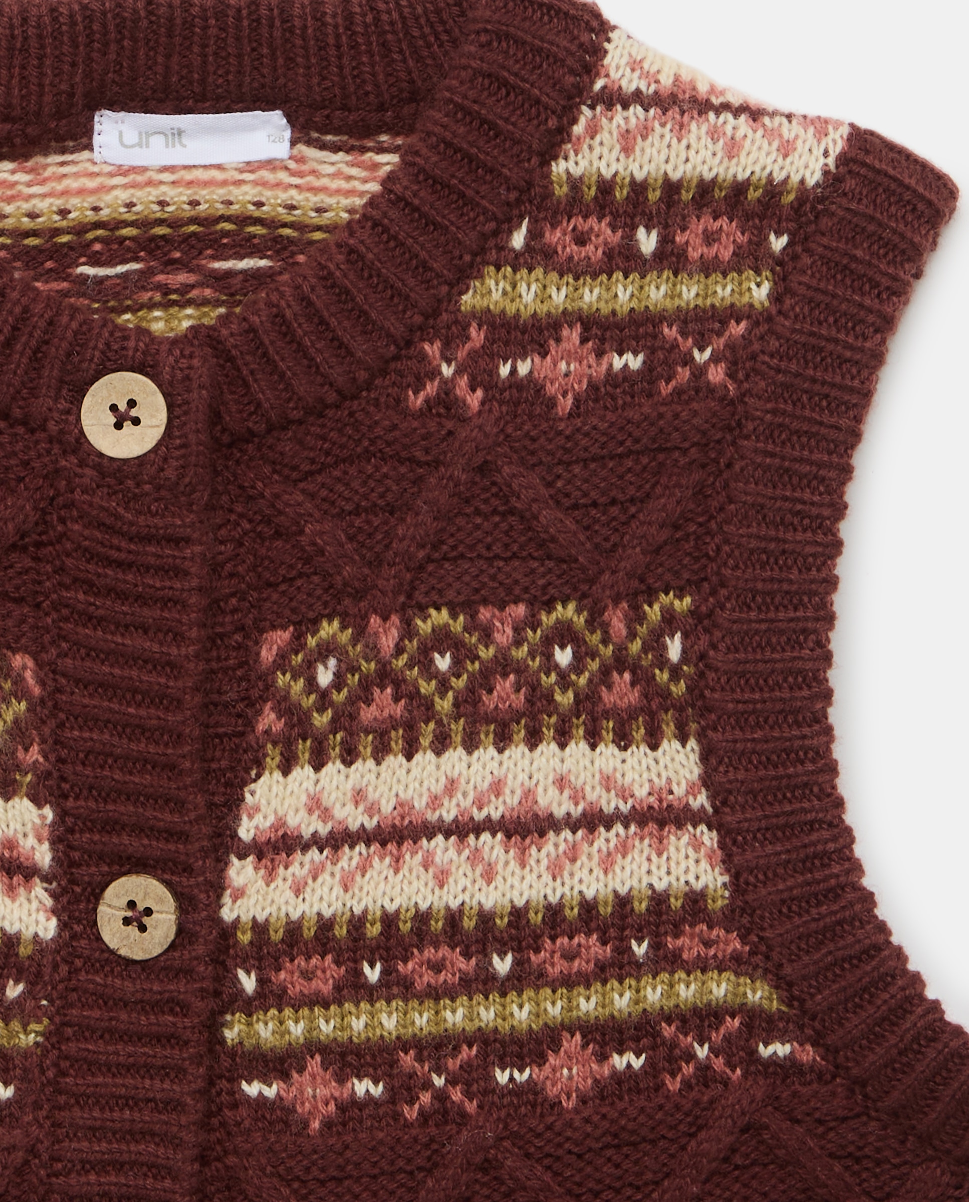 Chaleco niña jacquard Azafrán-3