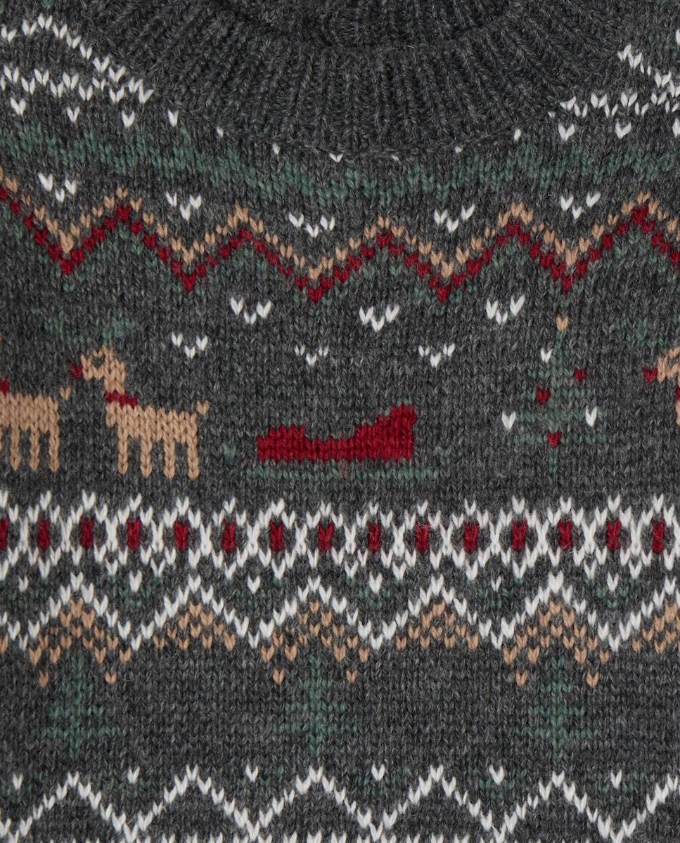 Jersey bebé xmas all over 820 Gris medio-3