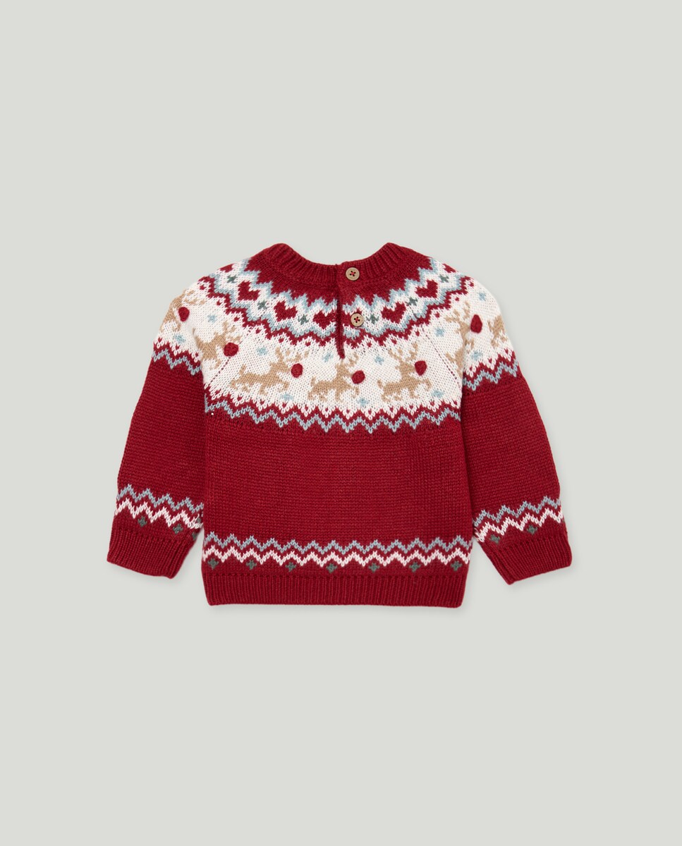 Jersey bebé xmas greca reno 600 Rojo-2