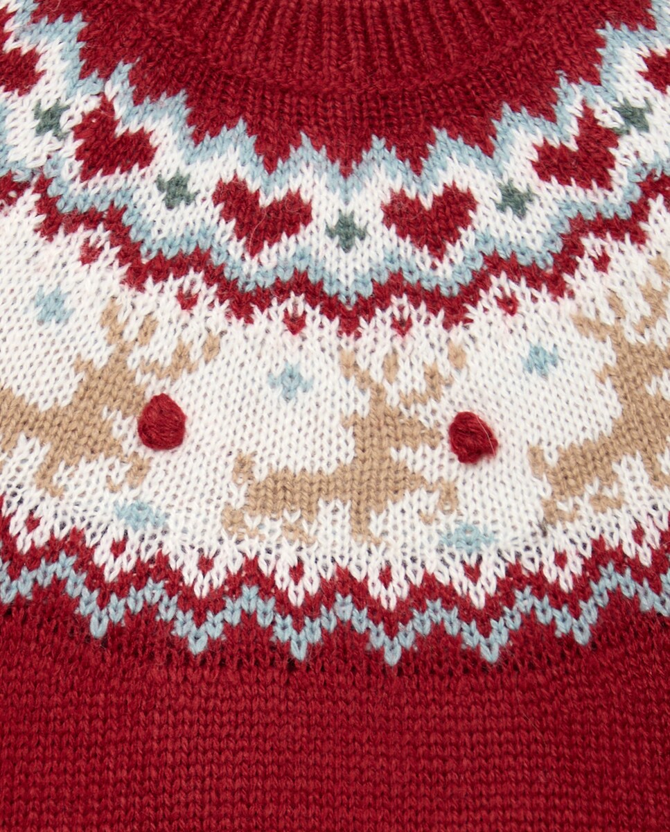 Jersey bebé xmas greca reno 600 Rojo-3