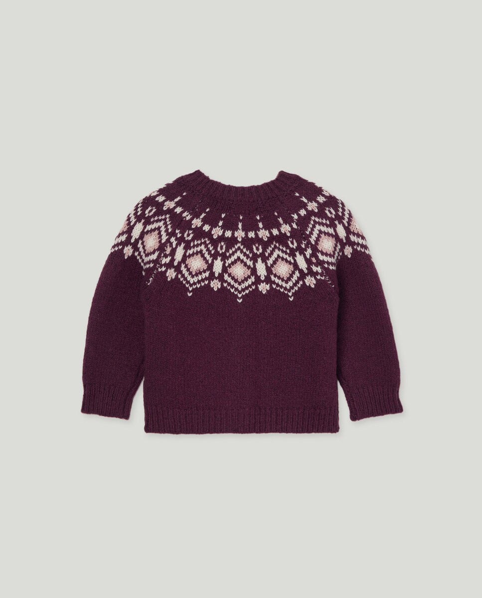 Chaqueta bebé greca entera 220 Rosa palo-2