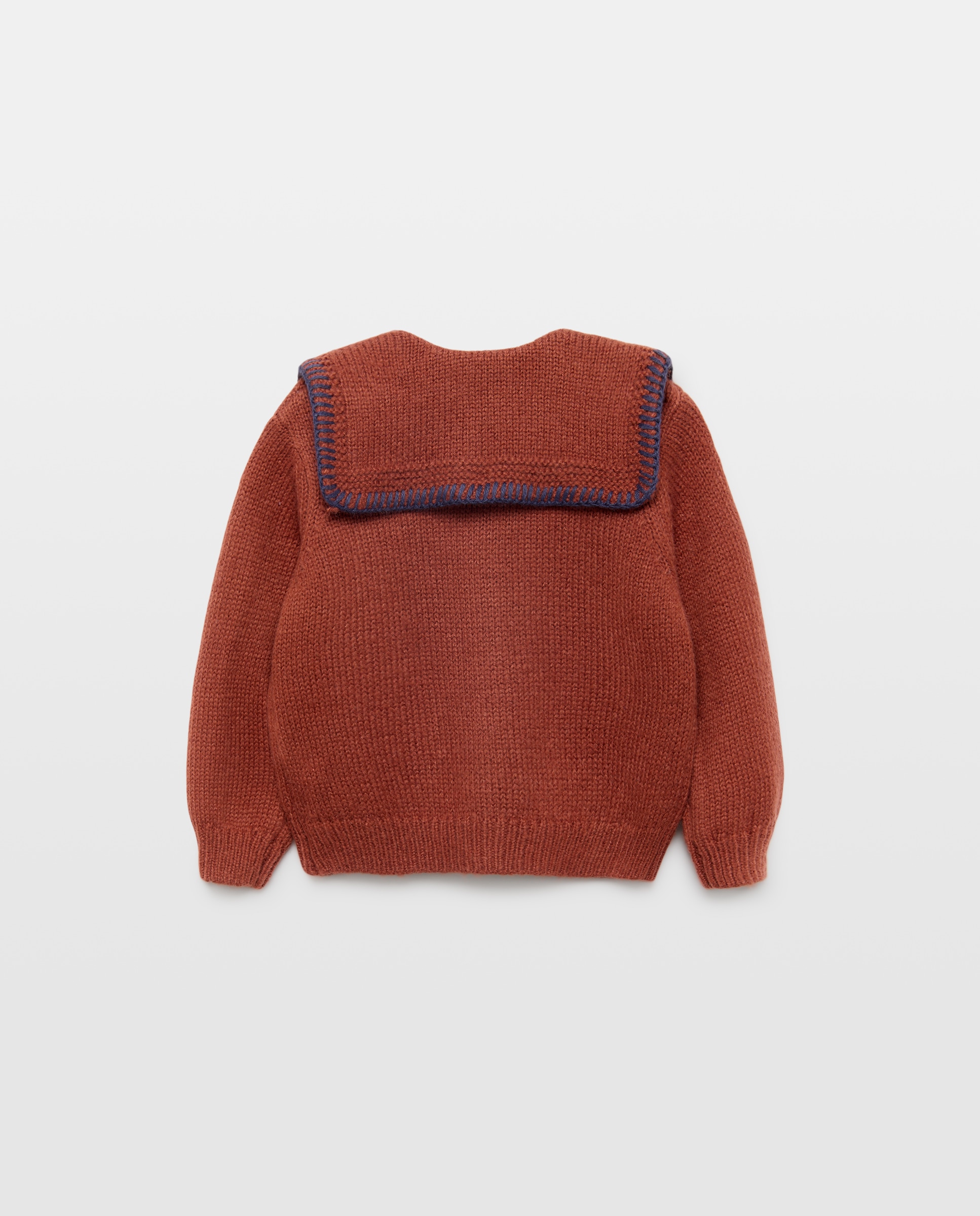 Chaqueta bebé cuello marinero Naranja quemado-2