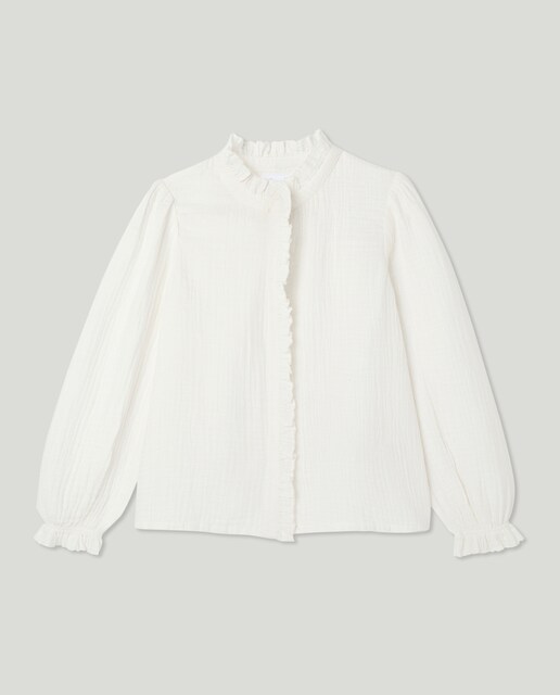 Imagen 0 de Blusa niña gasa volante medio