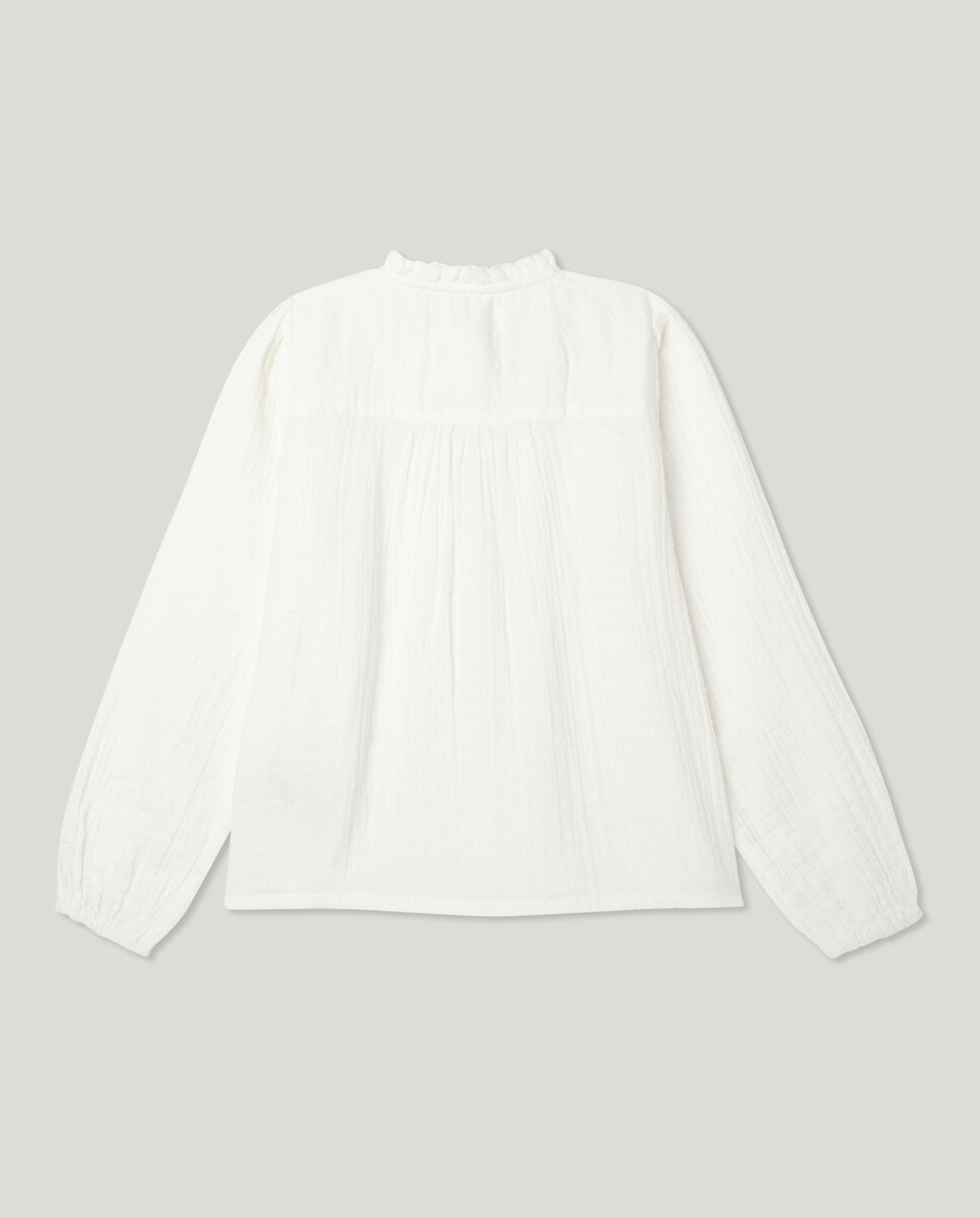 Blusa niña plumeti Blanco-2