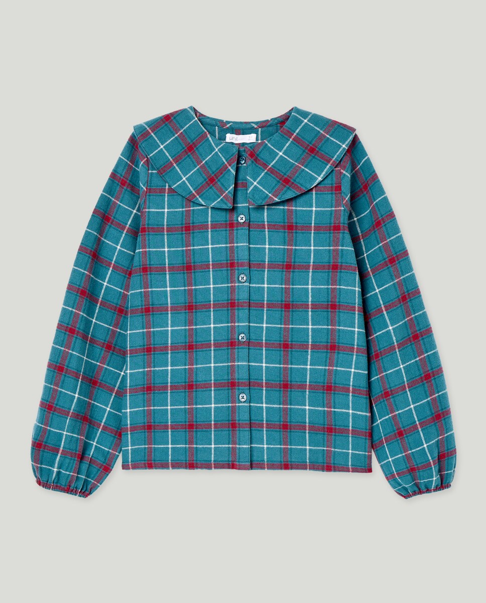 Blusa niña franela navidad Verde-1