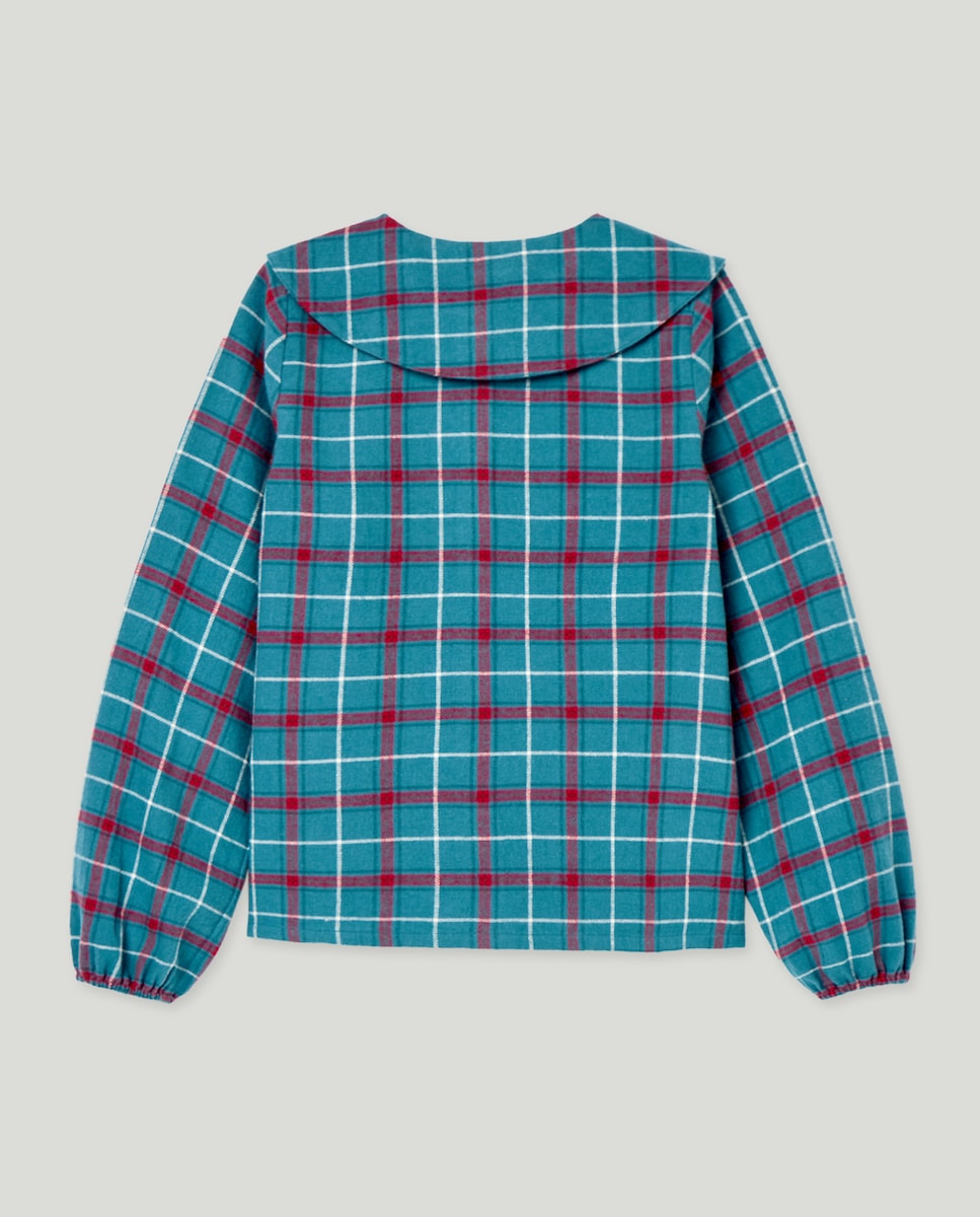 Blusa niña franela navidad Verde-2