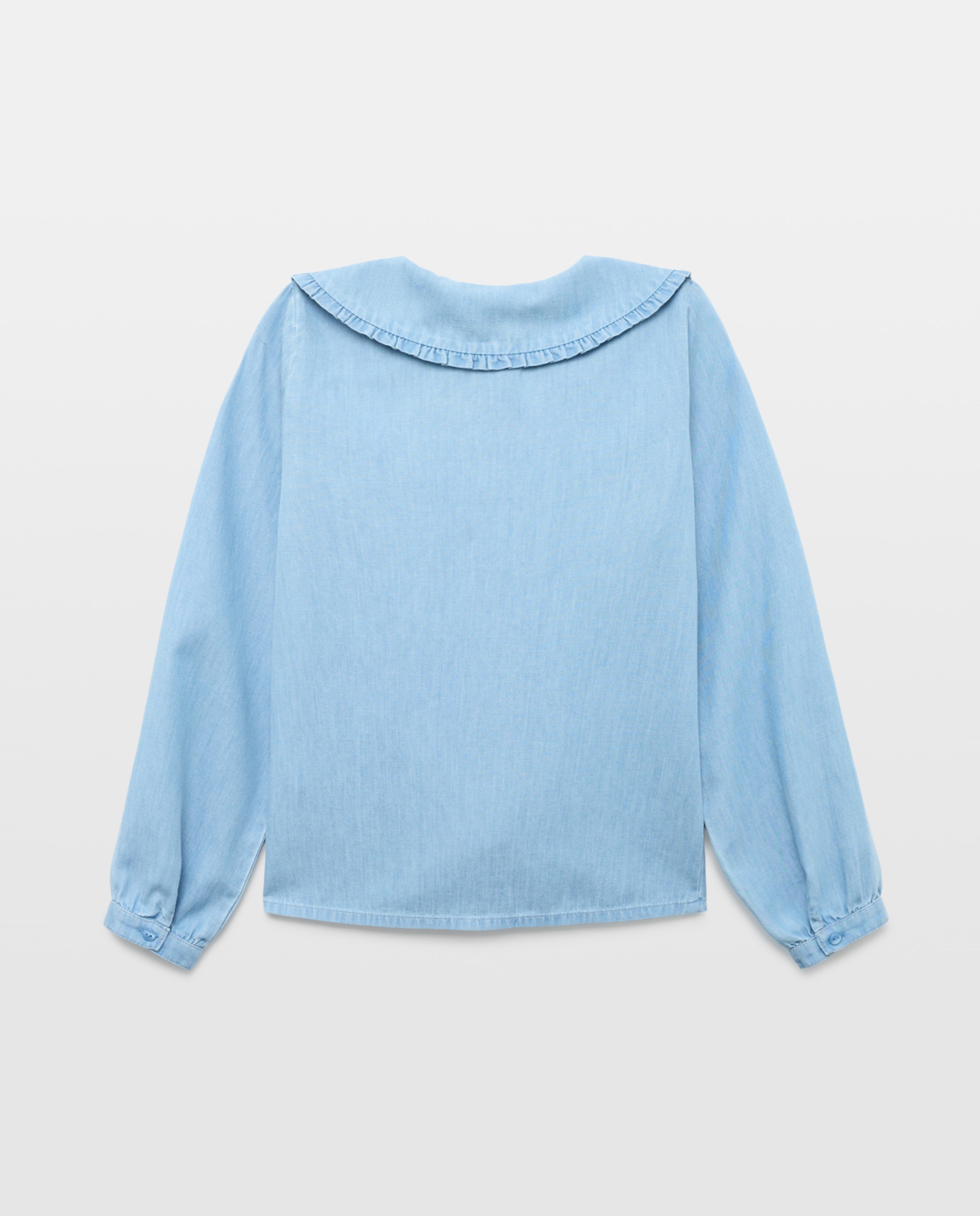 Blusa niña vaquera cuello 490 Petróleo-2