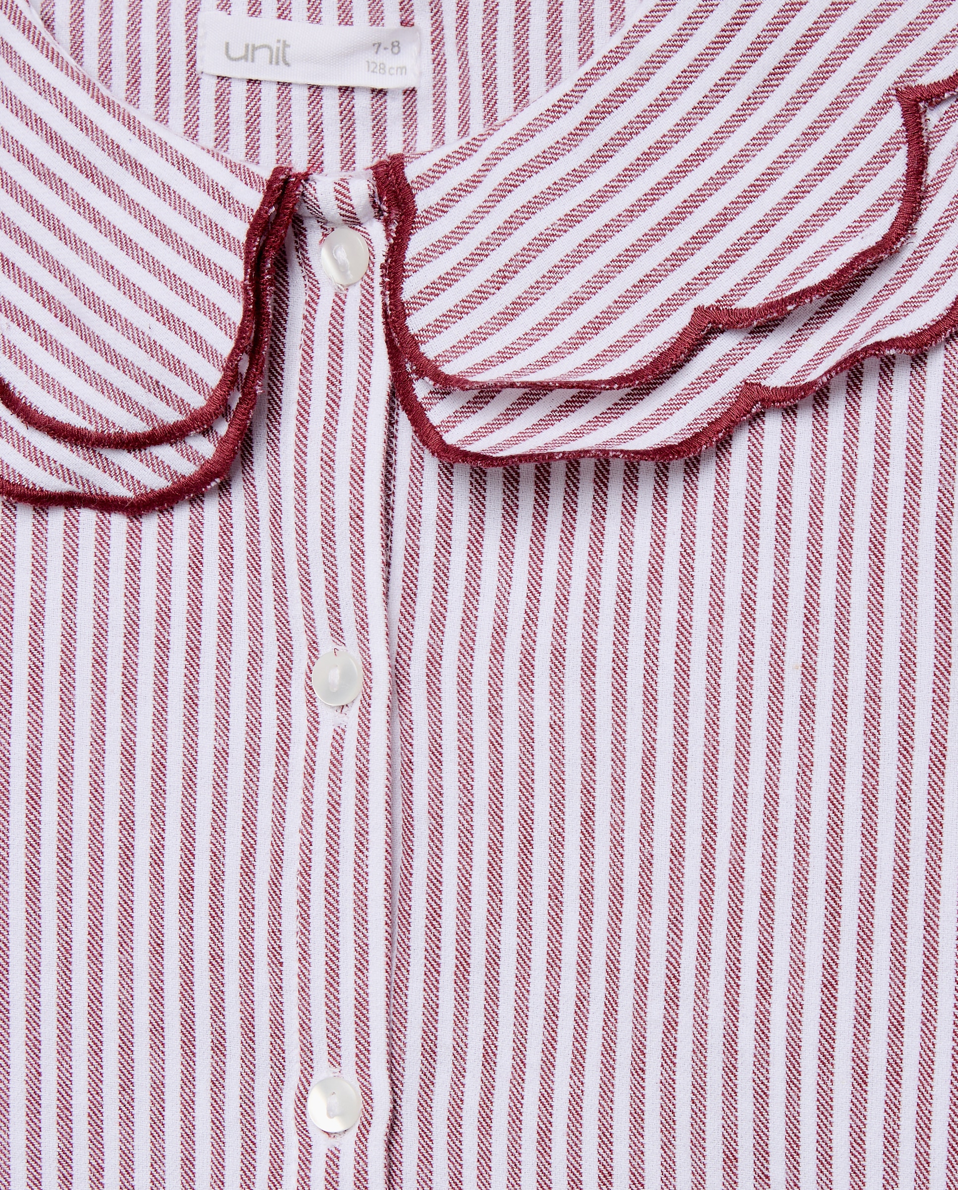 Blusa niña cuello con festón 770 Terracota-3