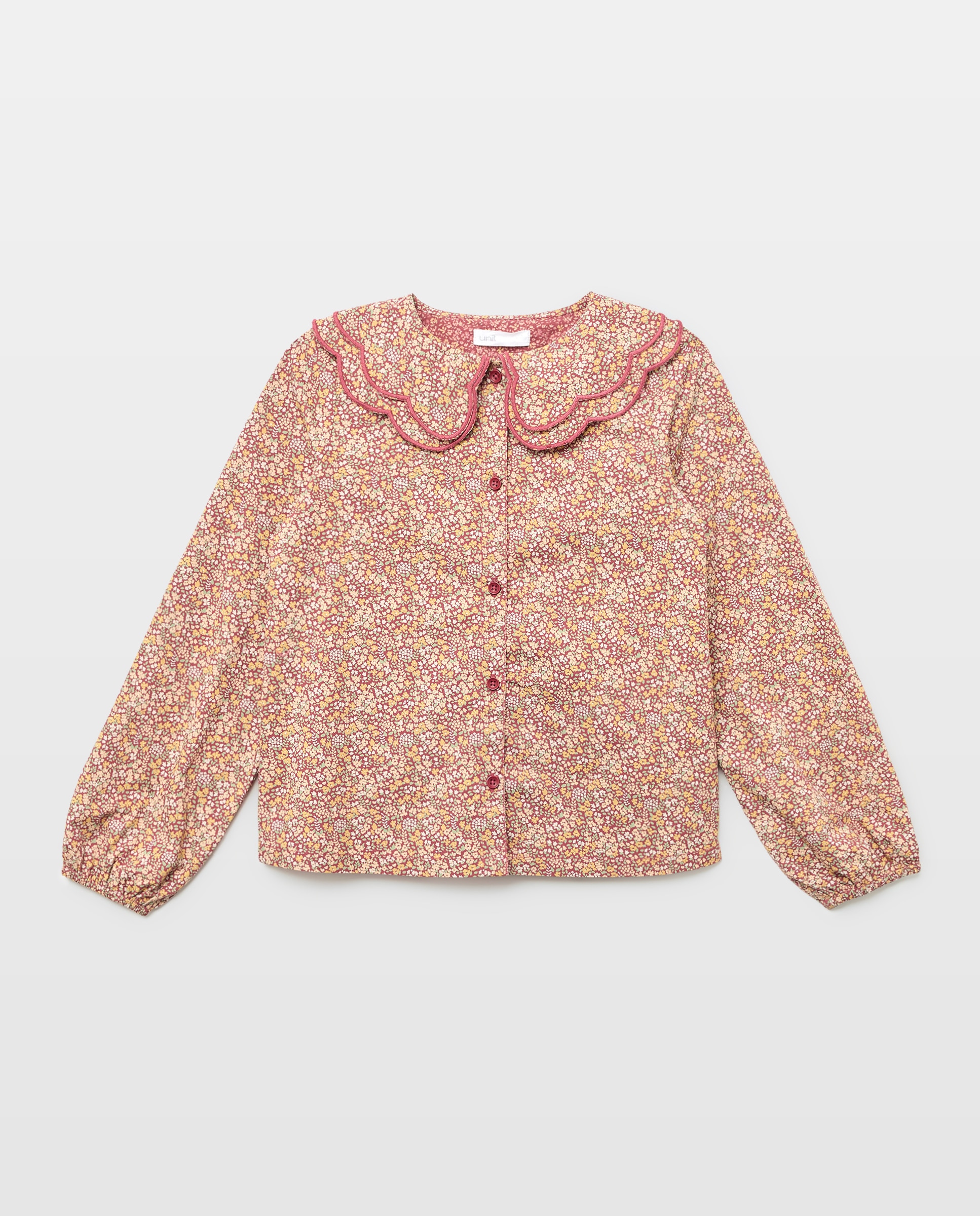Imagen 0 de Blusa niña cuello con festón