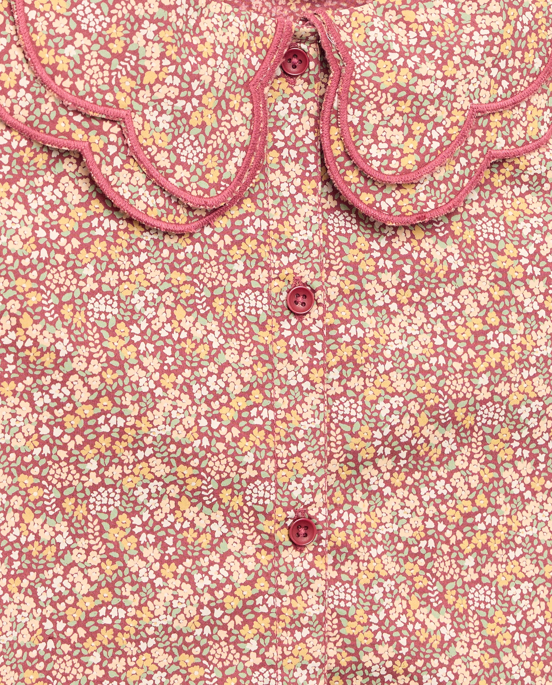 Blusa niña cuello con festón 770 Terracota-3