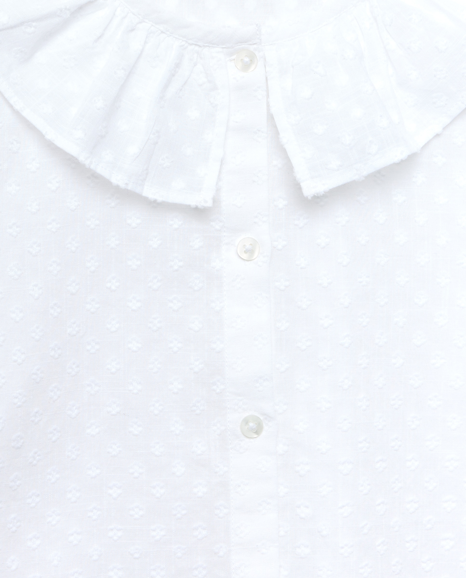Blusa niña de gasa plumeti Blanco roto-3
