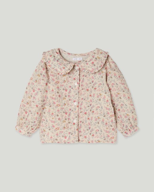 Imagen 0 de Blusa bebé gasa cuello volante