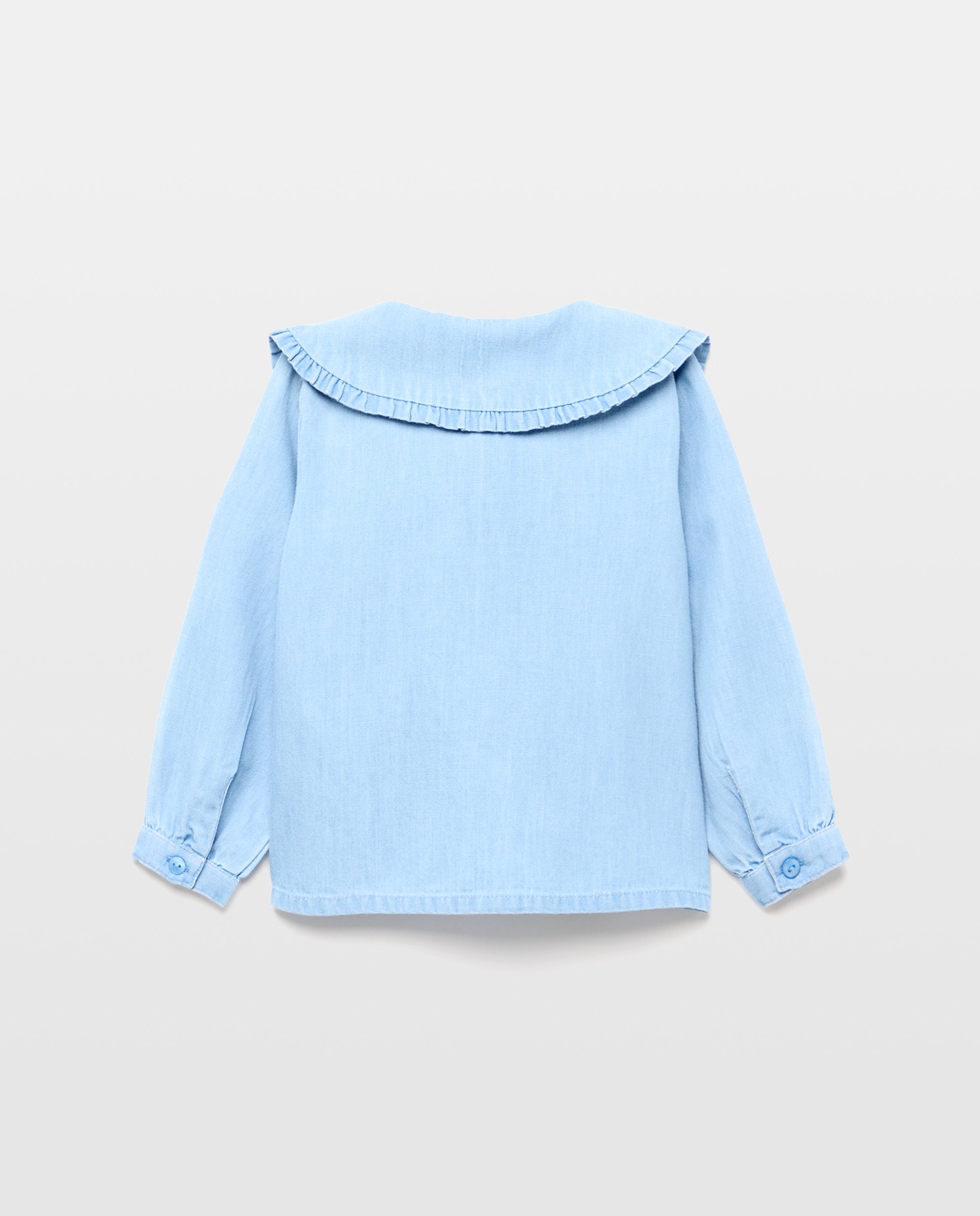 Blusa bebé niña denim 490 Petróleo-2