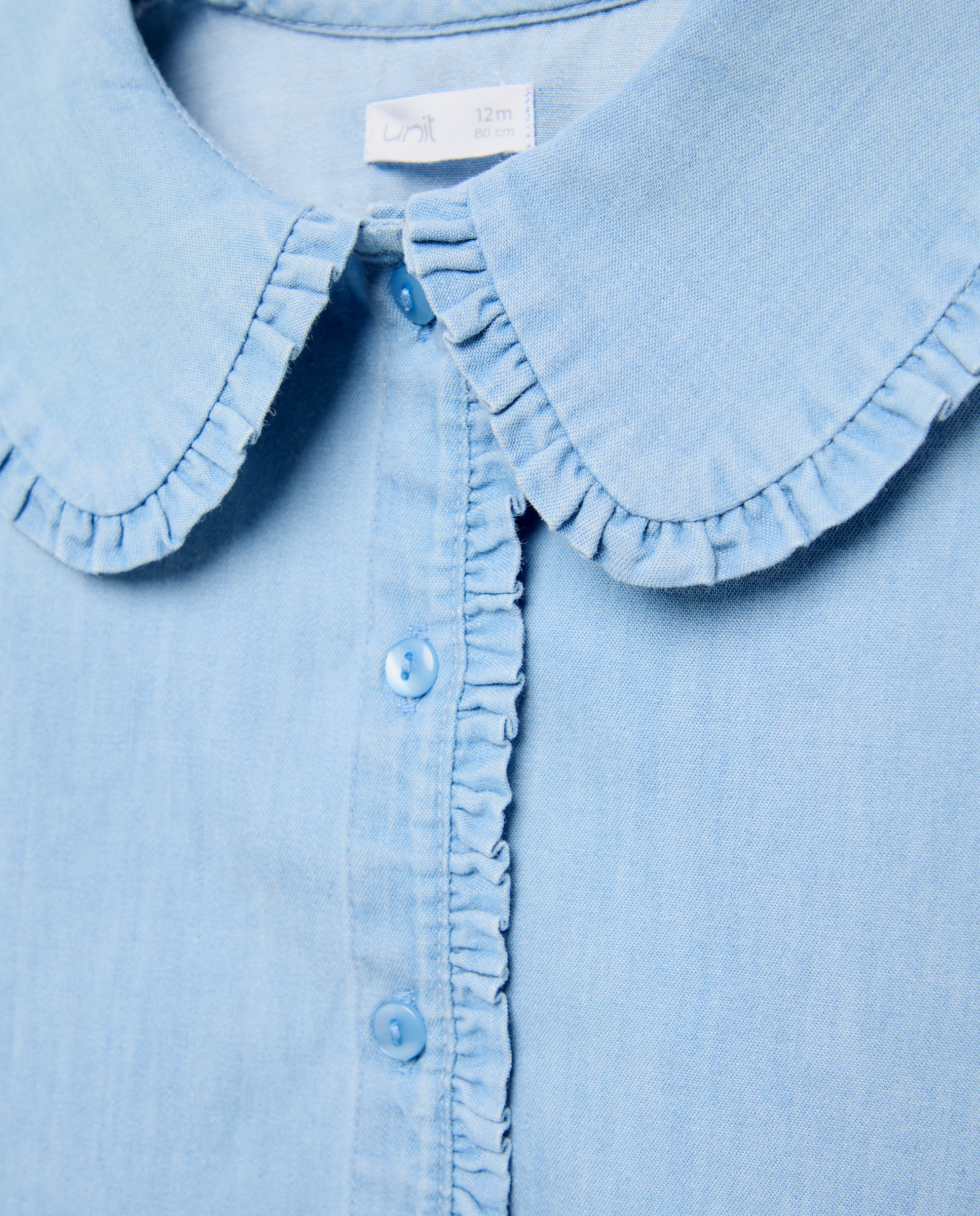 Blusa bebé niña denim 490 Petróleo-3