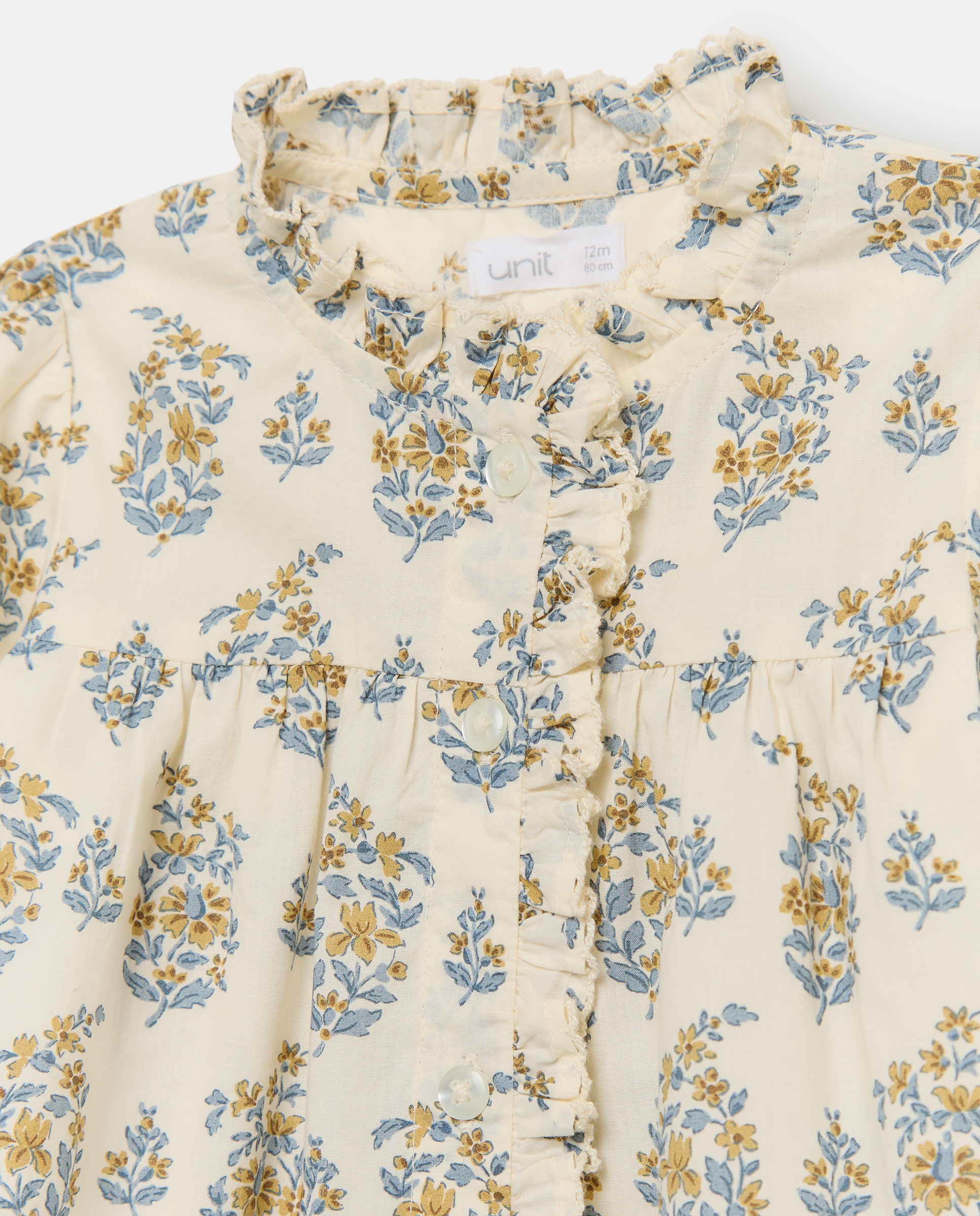 Blusa bebé niña estampada Blanco roto-3
