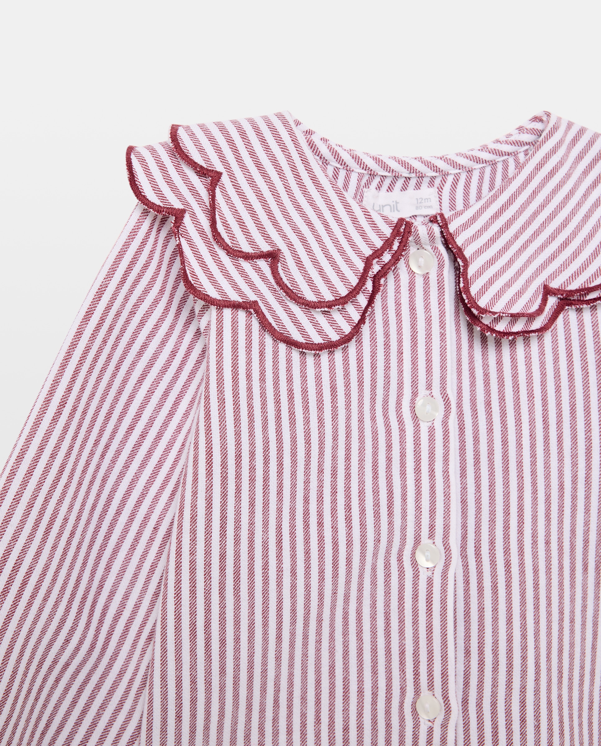 Blusa bebé niña con festón 770 Terracota-3