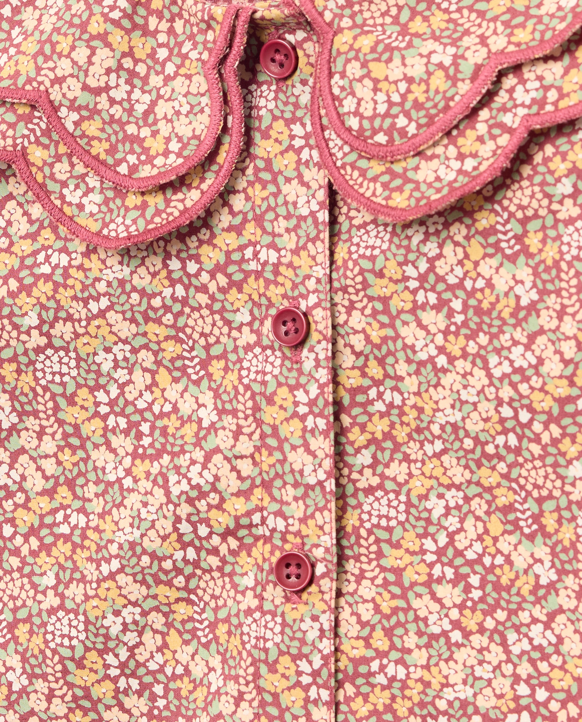 Blusa bebé niña con festón 770 Terracota-3