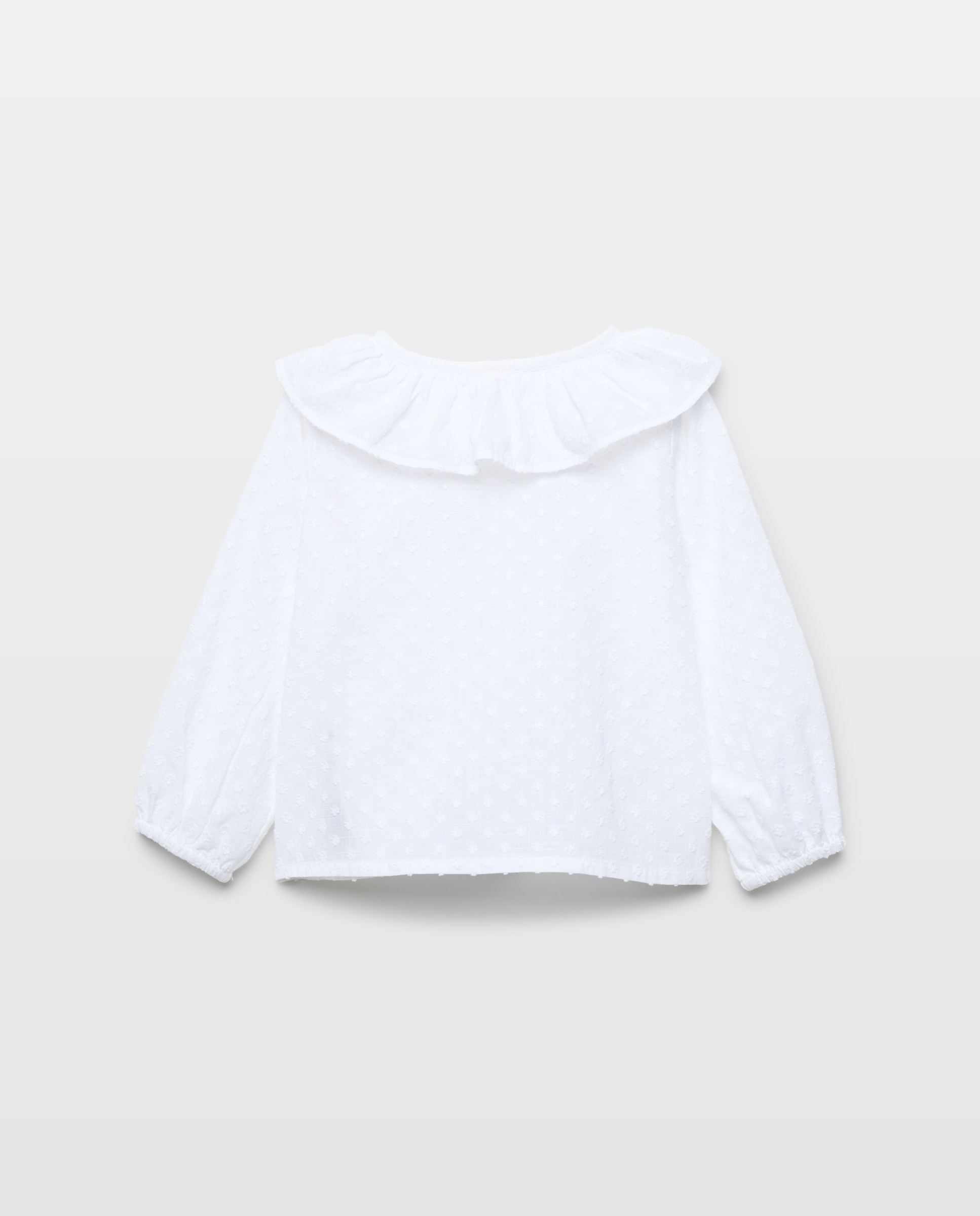 Blusa bebé niña de plumetti Blanco roto-2