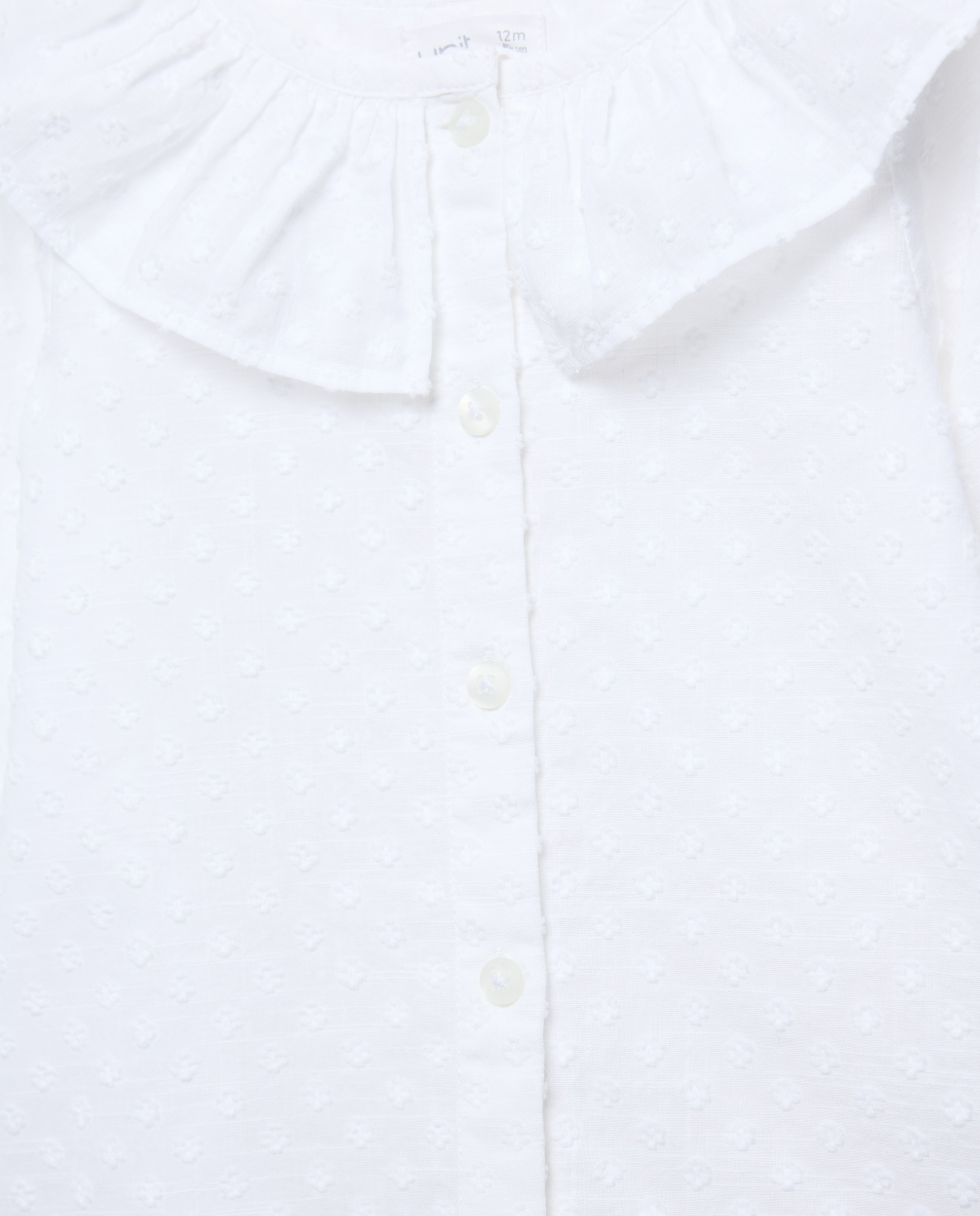 Blusa bebé niña de plumetti Blanco roto-3