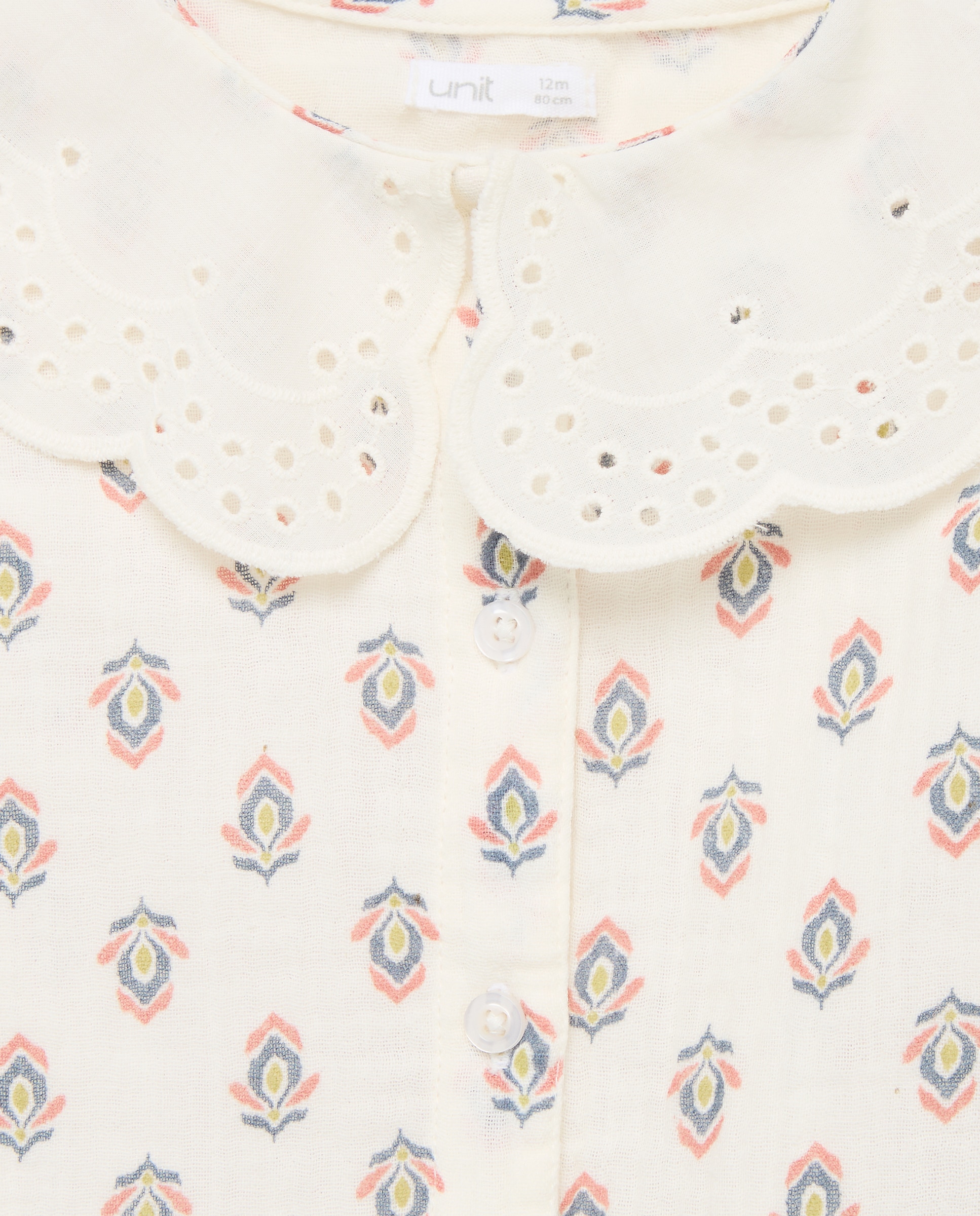 Blusa bebé niña con cuello troquelado Ciruela-3