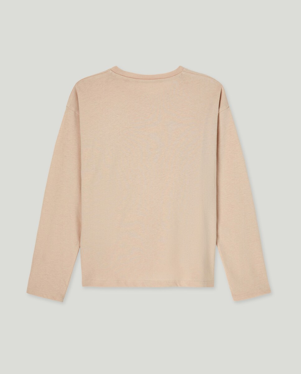 Camiseta niña solidaria 220 Rosa palo-2