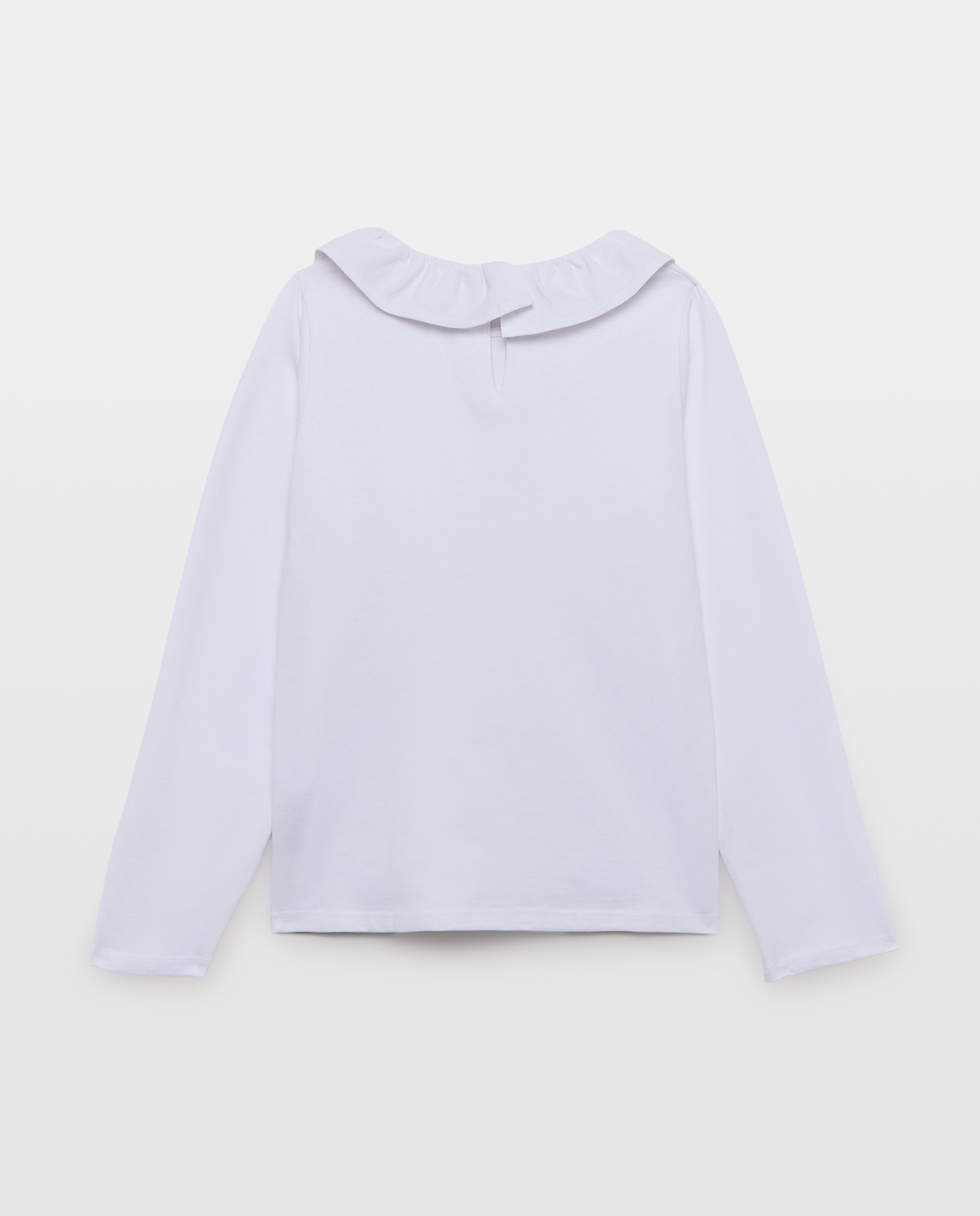 Camiseta niña cuello básica Blanco-2