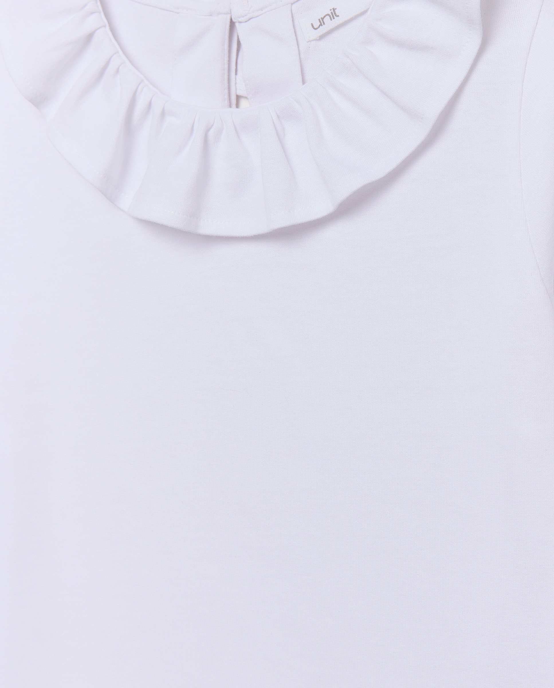 Camiseta niña cuello básica Blanco-3