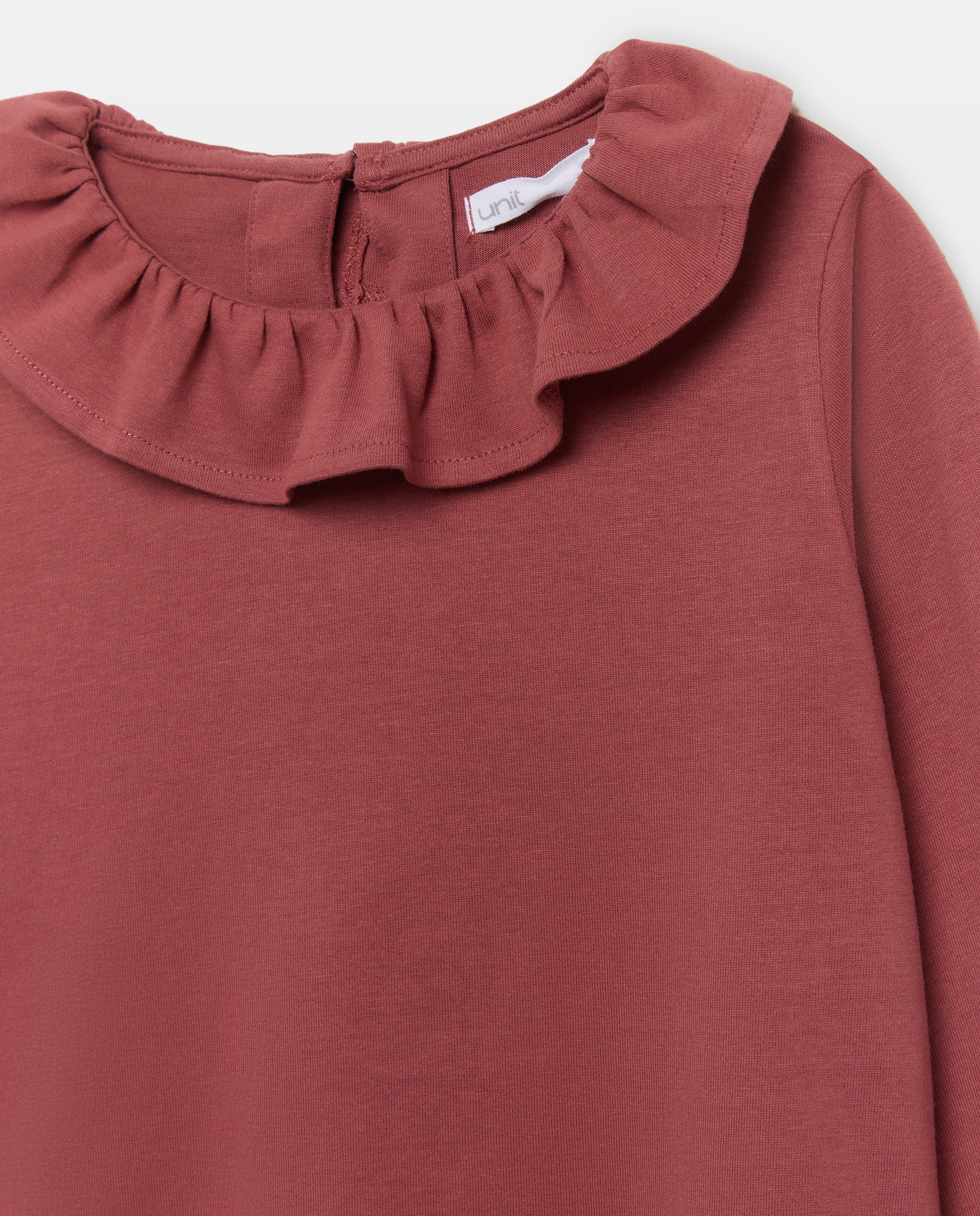 Camiseta niña cuello básica 770 Terracota-3