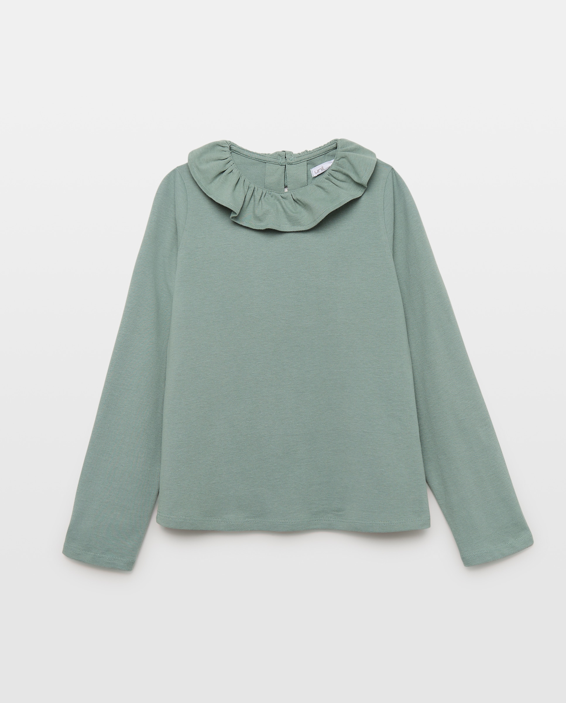 Camiseta niña cuello básica Verde Pato-1