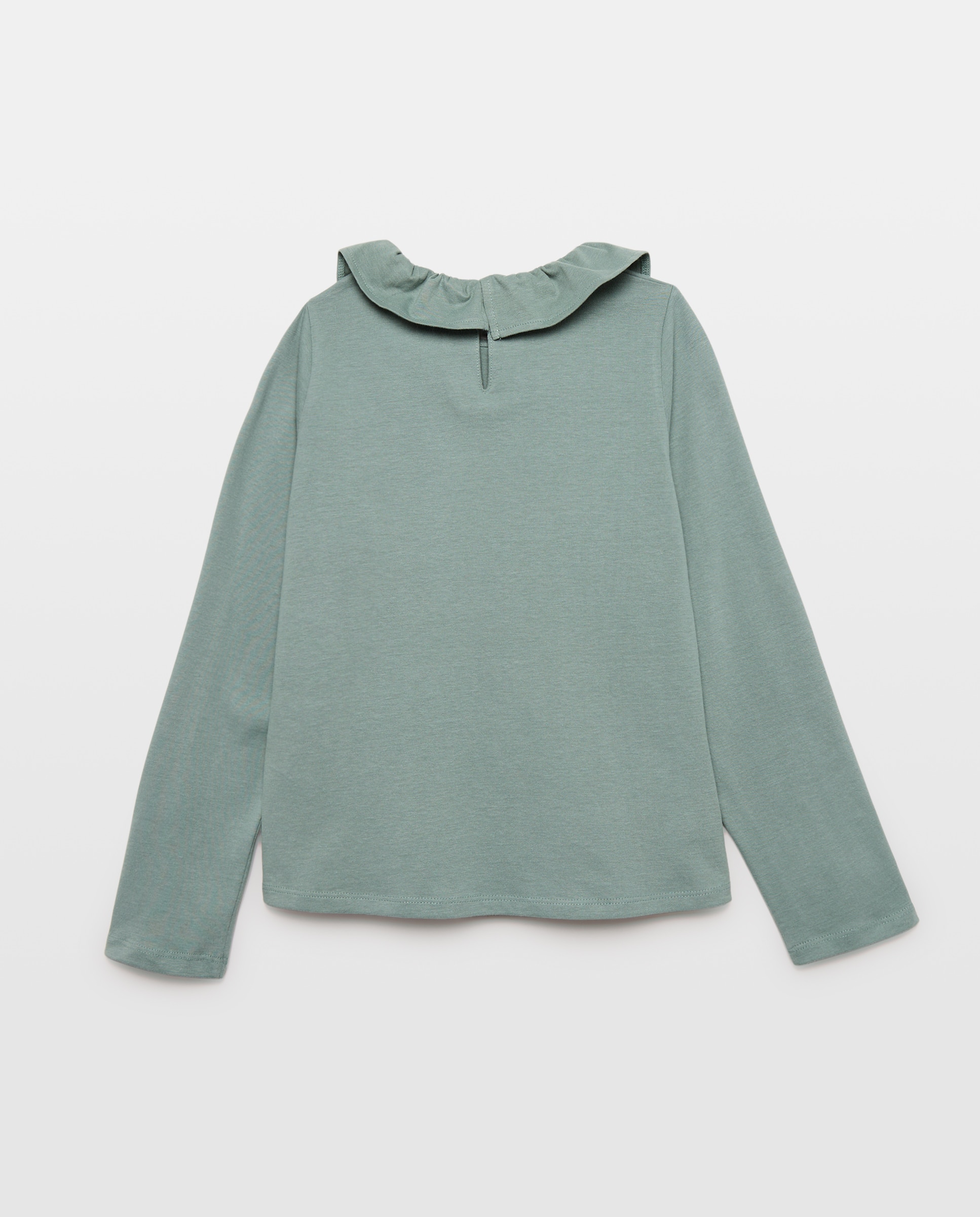 Camiseta niña cuello básica Verde Pato-2