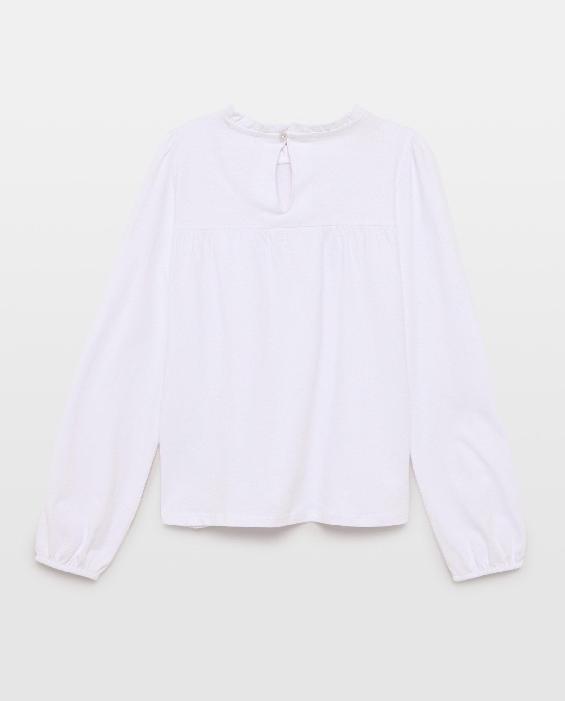 Camiseta niña frunces Blanco-2