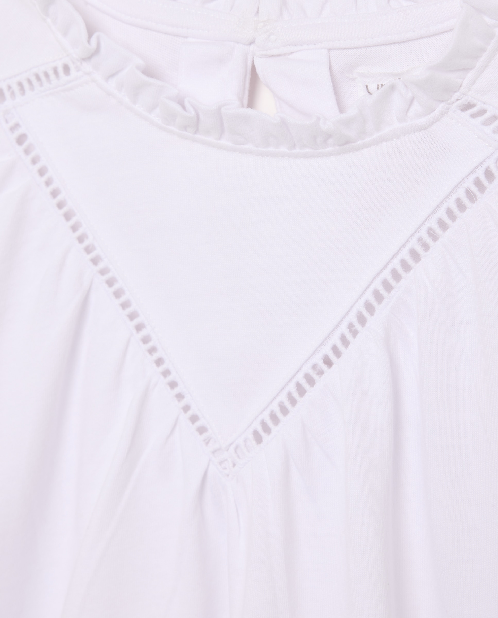Camiseta niña frunces Blanco-3