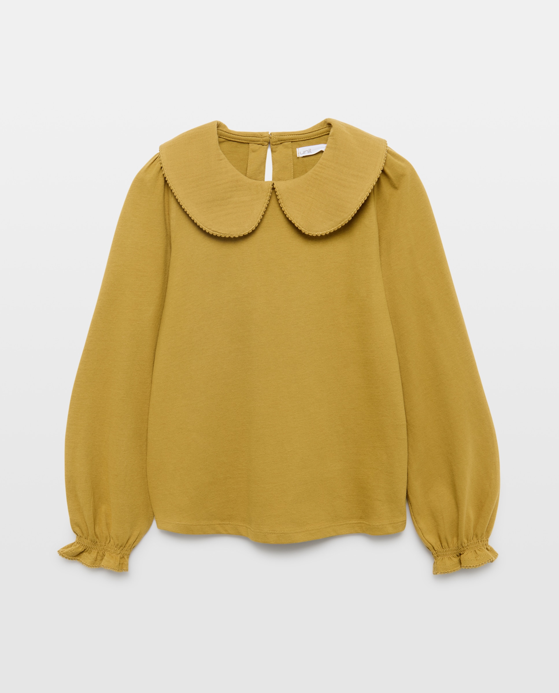 Imagen 0 de Camiseta niña cuello bordado
