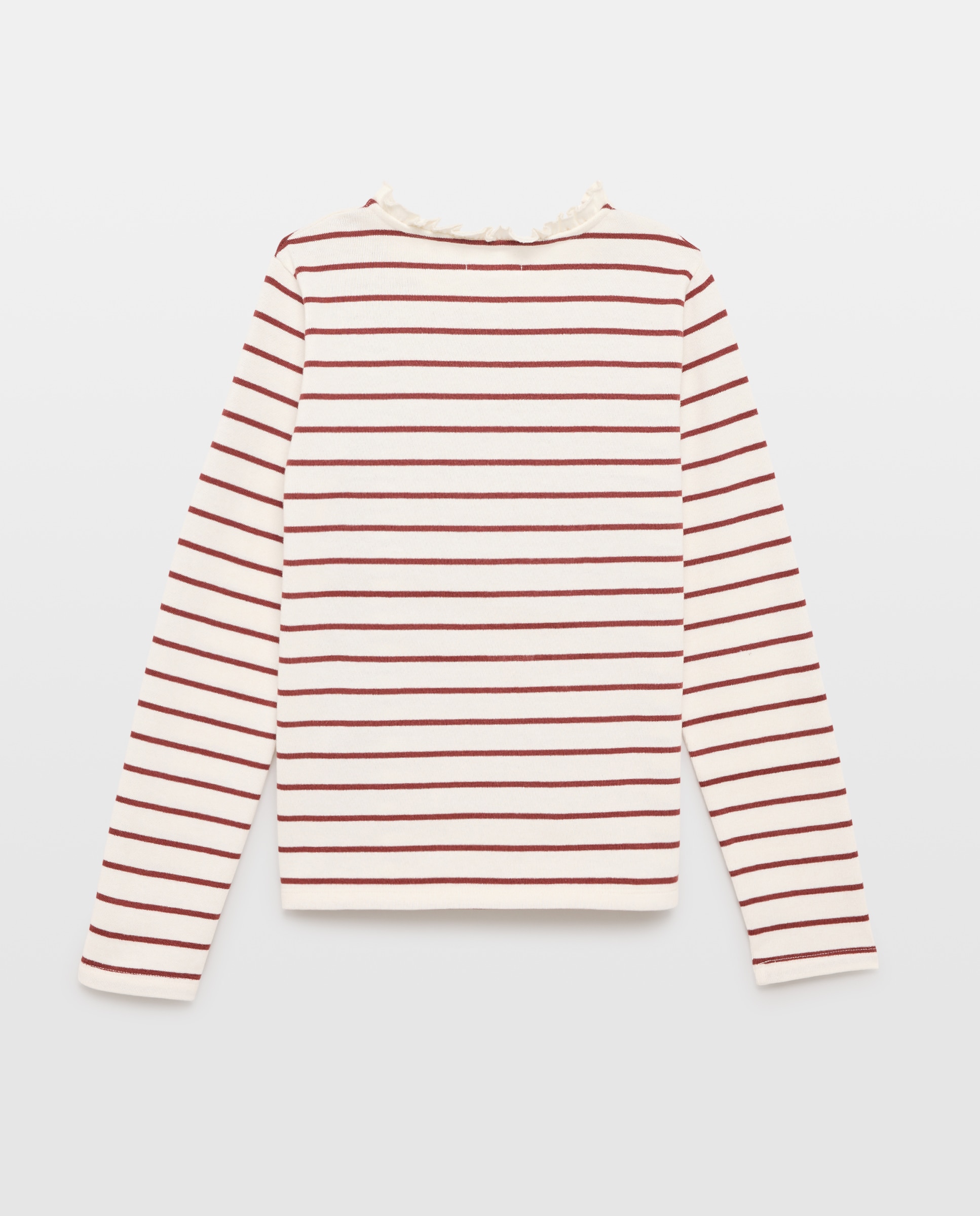 Camiseta niña básica rayas 770 Terracota-2